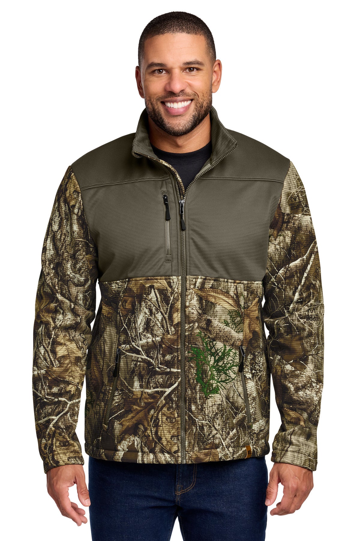 Russell Outdoors Realtree® Atlas Colorblock Soft Shell RU601 - Cargo Brown/ Realtree Edge - 2XL
