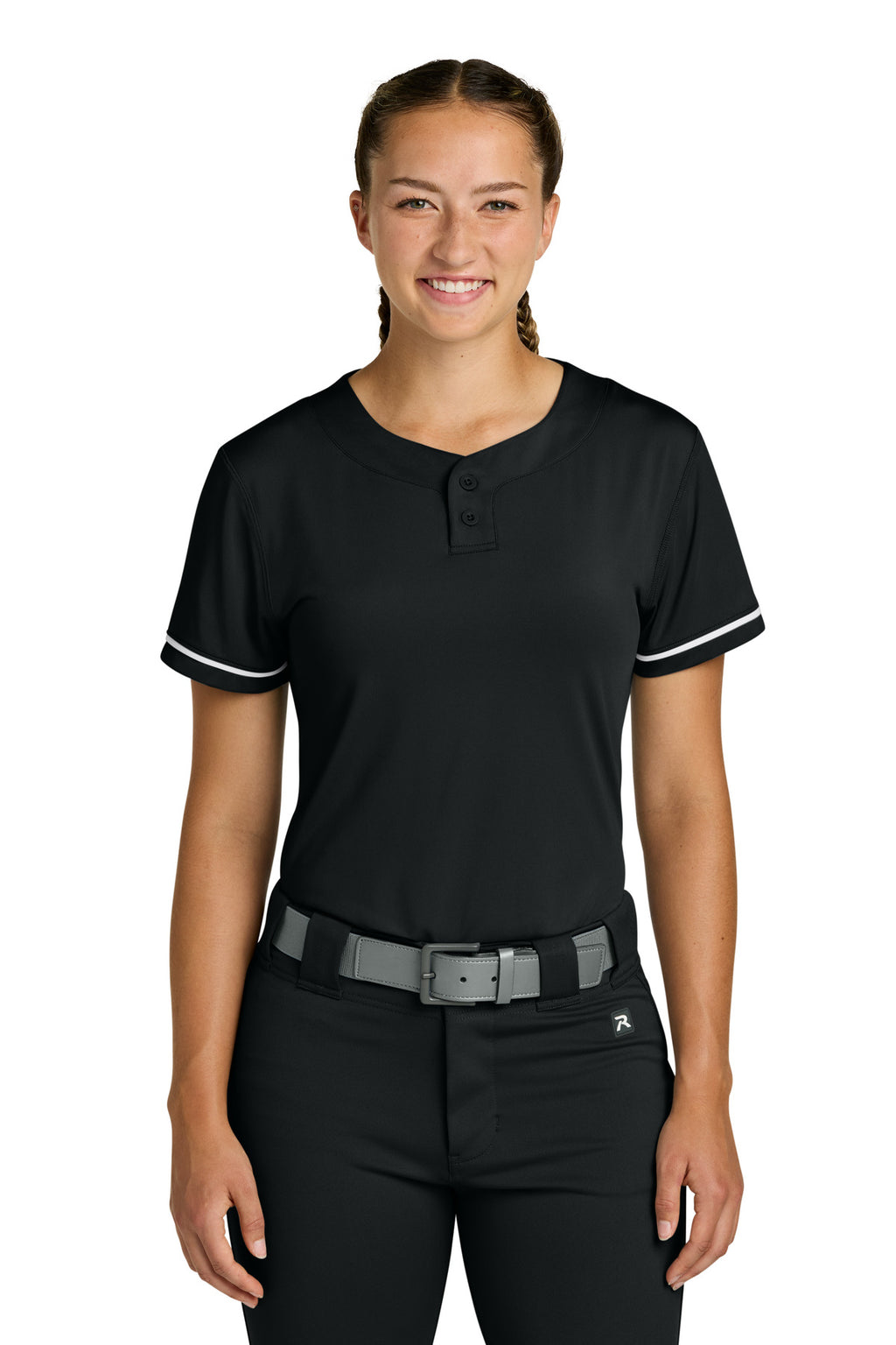 Richardson Women's Select 2-Button Softball Jersey RW7220 - Black - 2XL