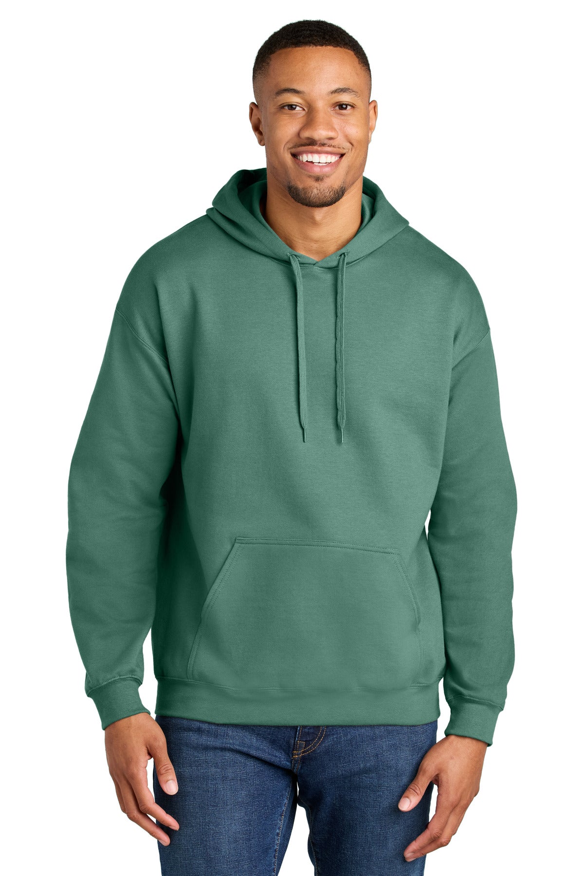 Gildan® Softstyle® Midweight Pullover Hooded Sweatshirt SF500 - Aquatic - 2XL
