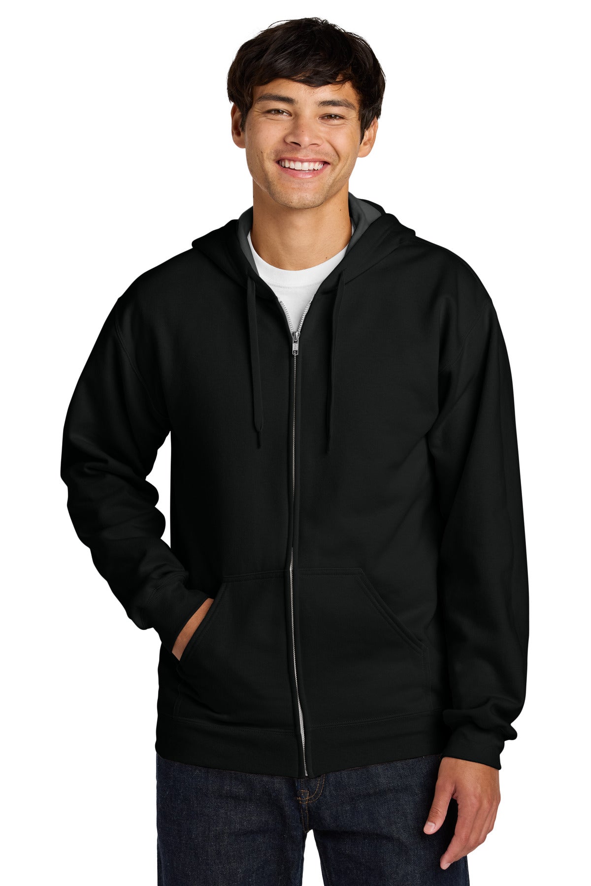 Gildan Softstyle® Midweight Fleece Full-Zip Hooded Sweatshirt SF600 - Black - 2XL