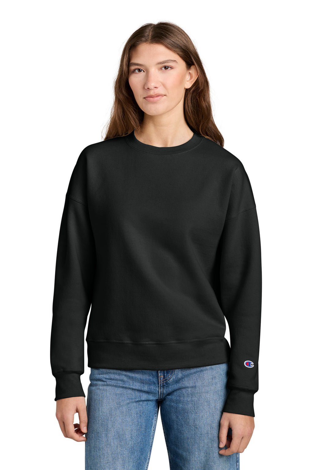 Champion® Women's Powerblend® Crewneck Sweatshirt SL650 - Black - 2XL