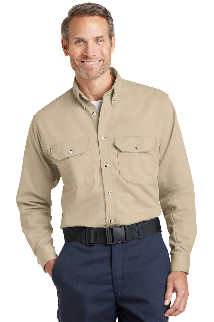 Bulwark® EXCEL FR® ComforTouch® Dress Uniform Shirt. SLU2 - Khaki - 2XL