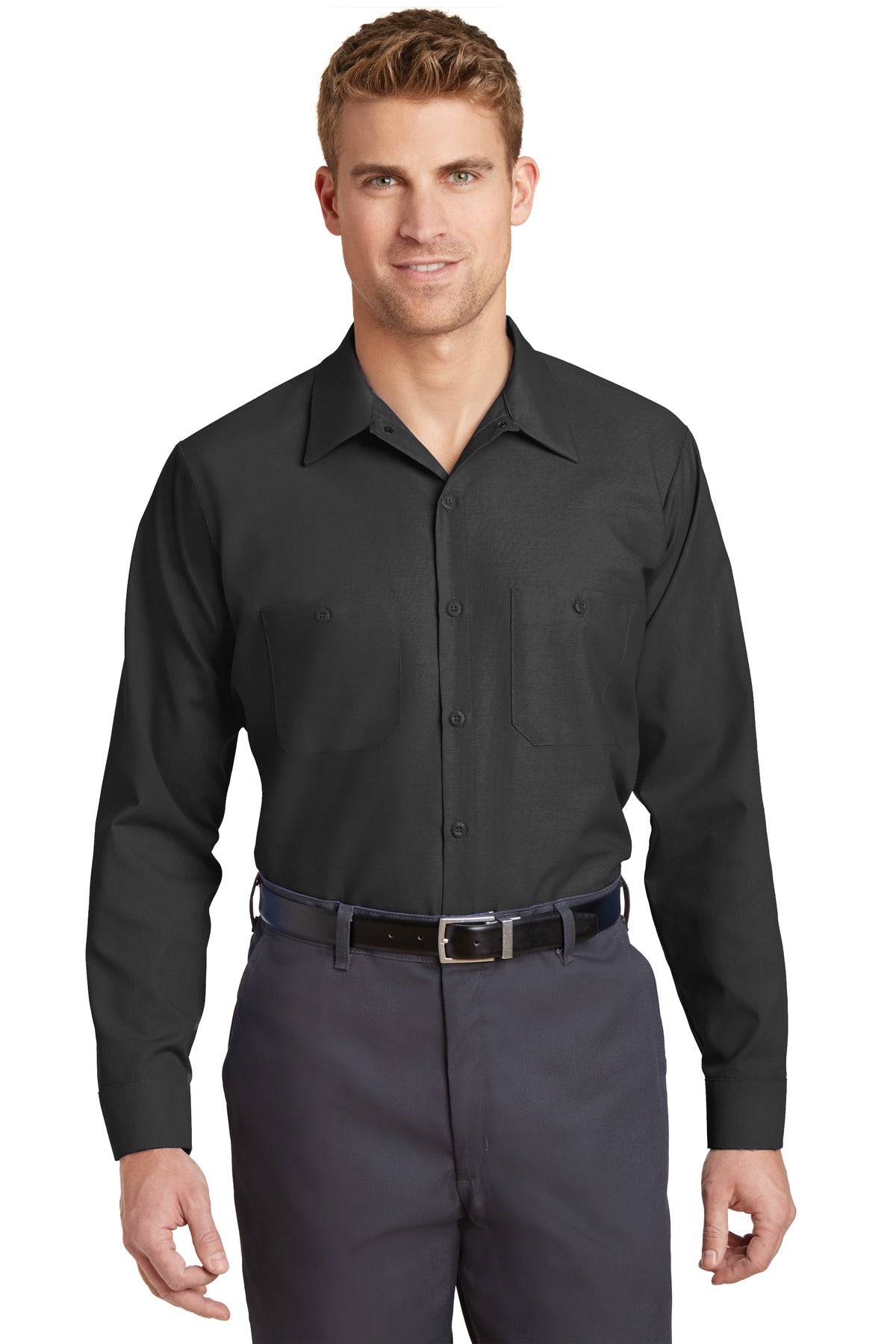 Red Kap® Long Size  Long Sleeve Industrial Work Shirt. SP14LONG