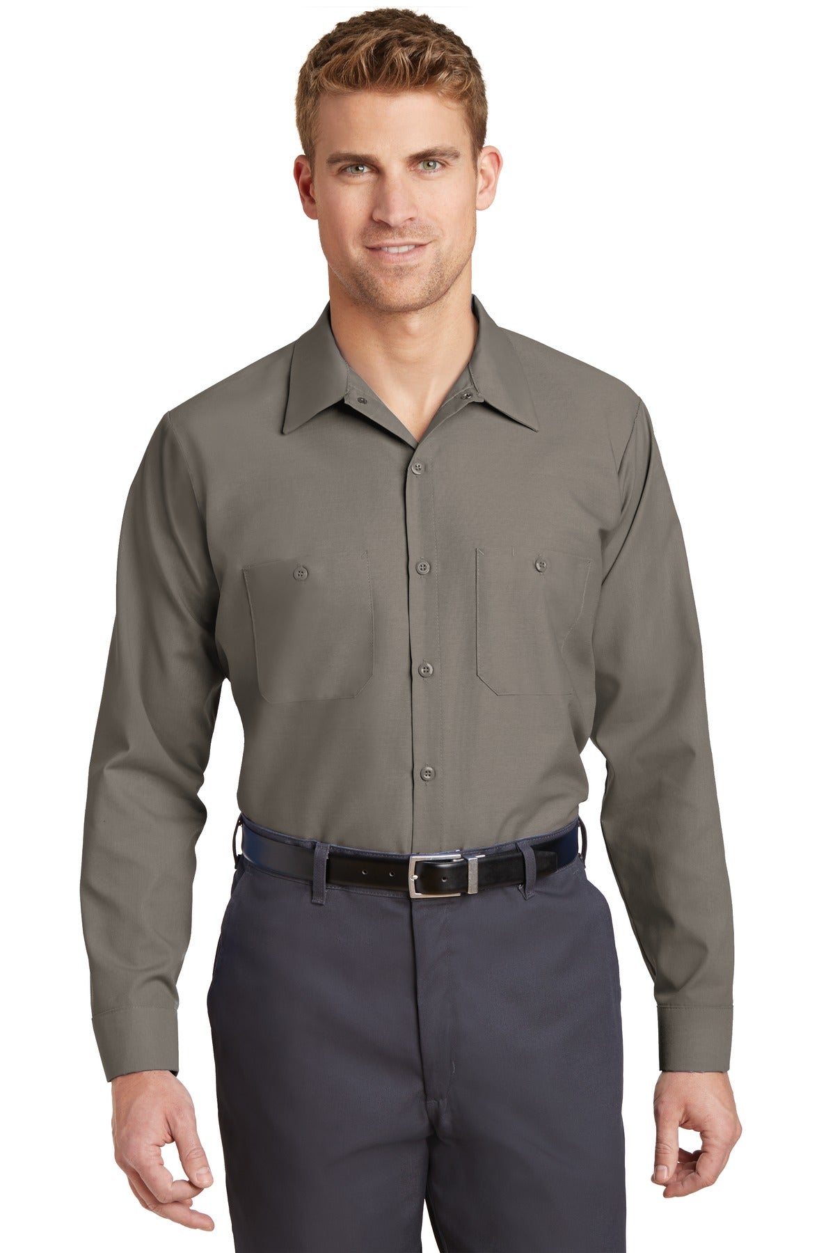 Red Kap® Long Size  Long Sleeve Industrial Work Shirt. SP14LONG