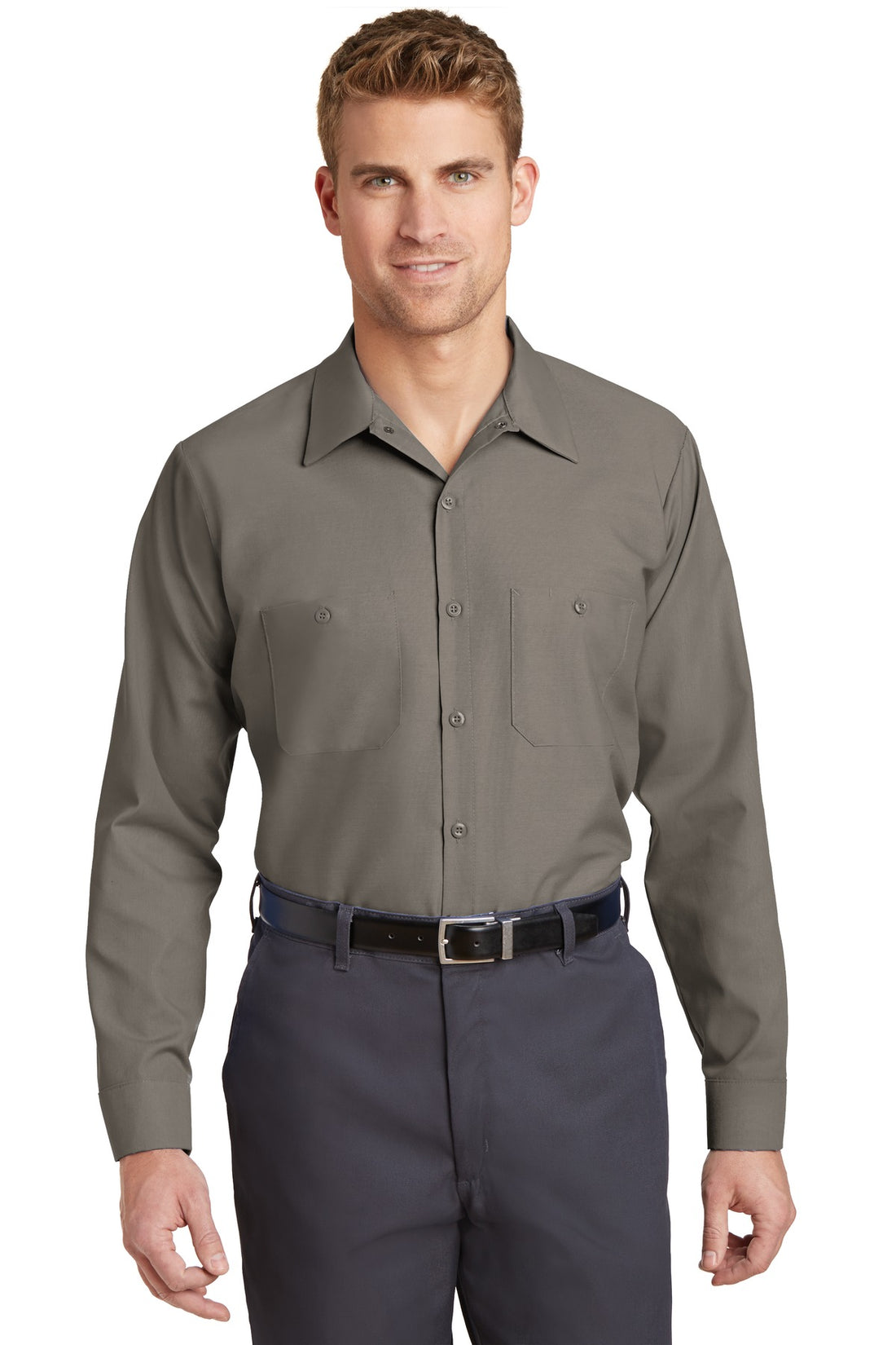 Red Kap® Long Size  Long Sleeve Industrial Work Shirt. SP14LONG