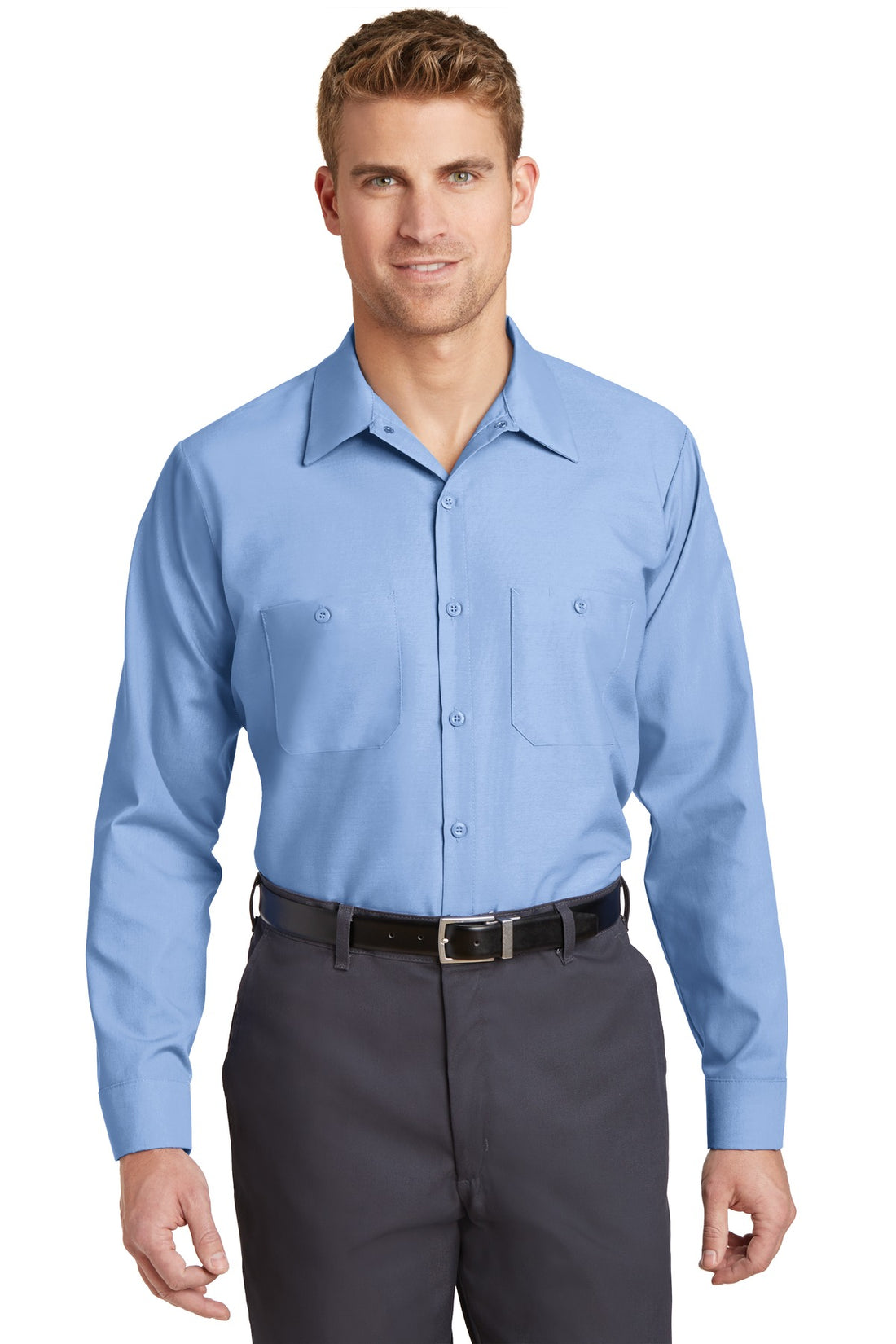 Red Kap® Long Size  Long Sleeve Industrial Work Shirt. SP14LONG