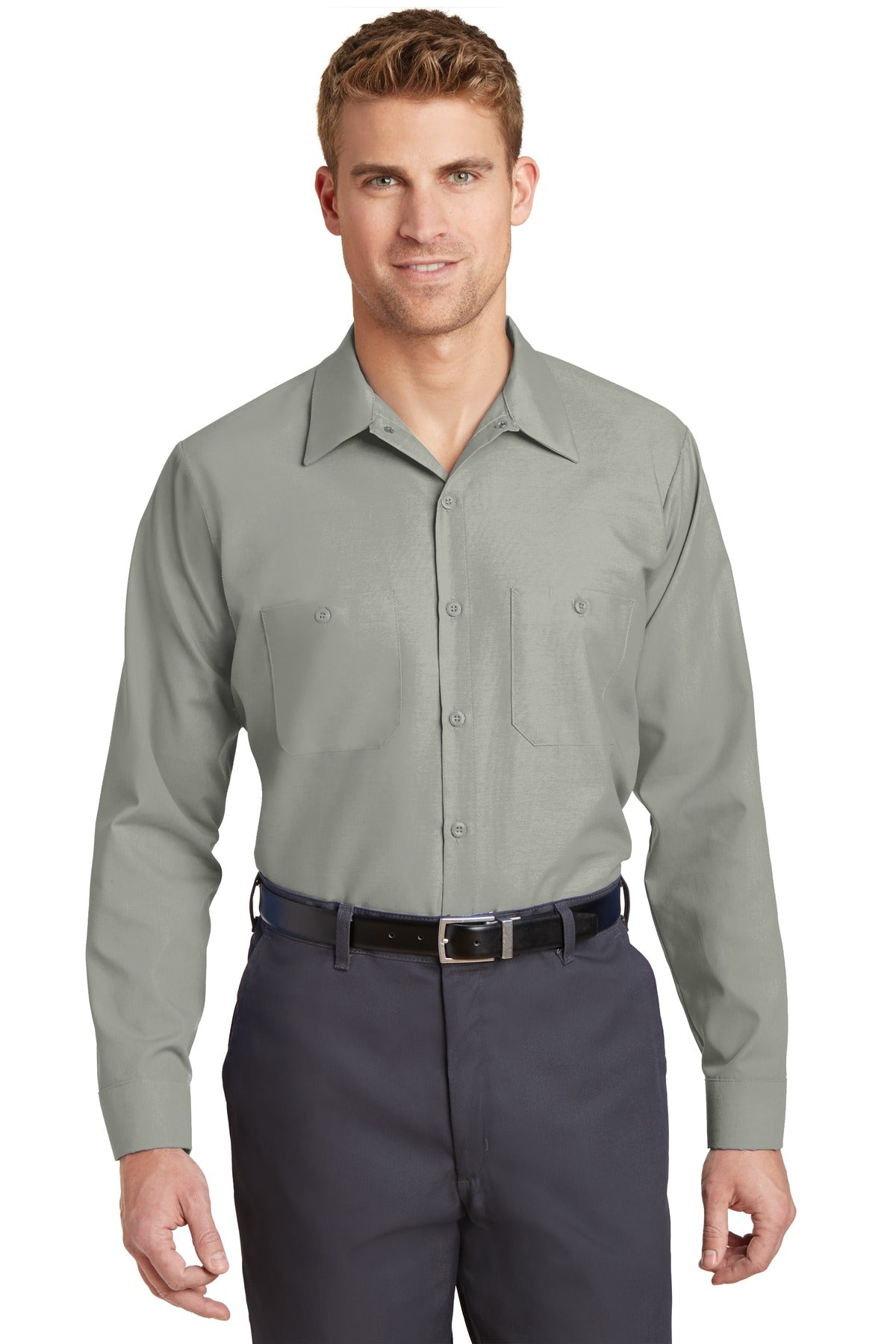 Red Kap® Long Size  Long Sleeve Industrial Work Shirt. SP14LONG