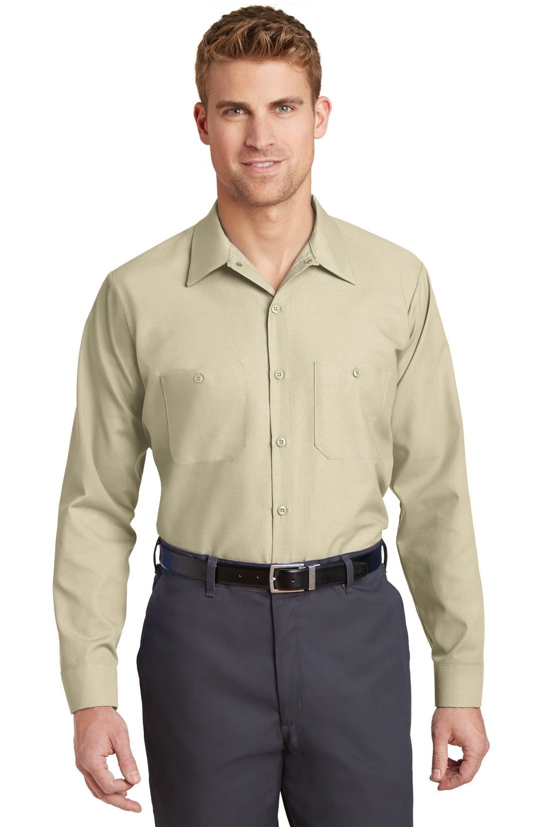 Red Kap® Long Size  Long Sleeve Industrial Work Shirt. SP14LONG
