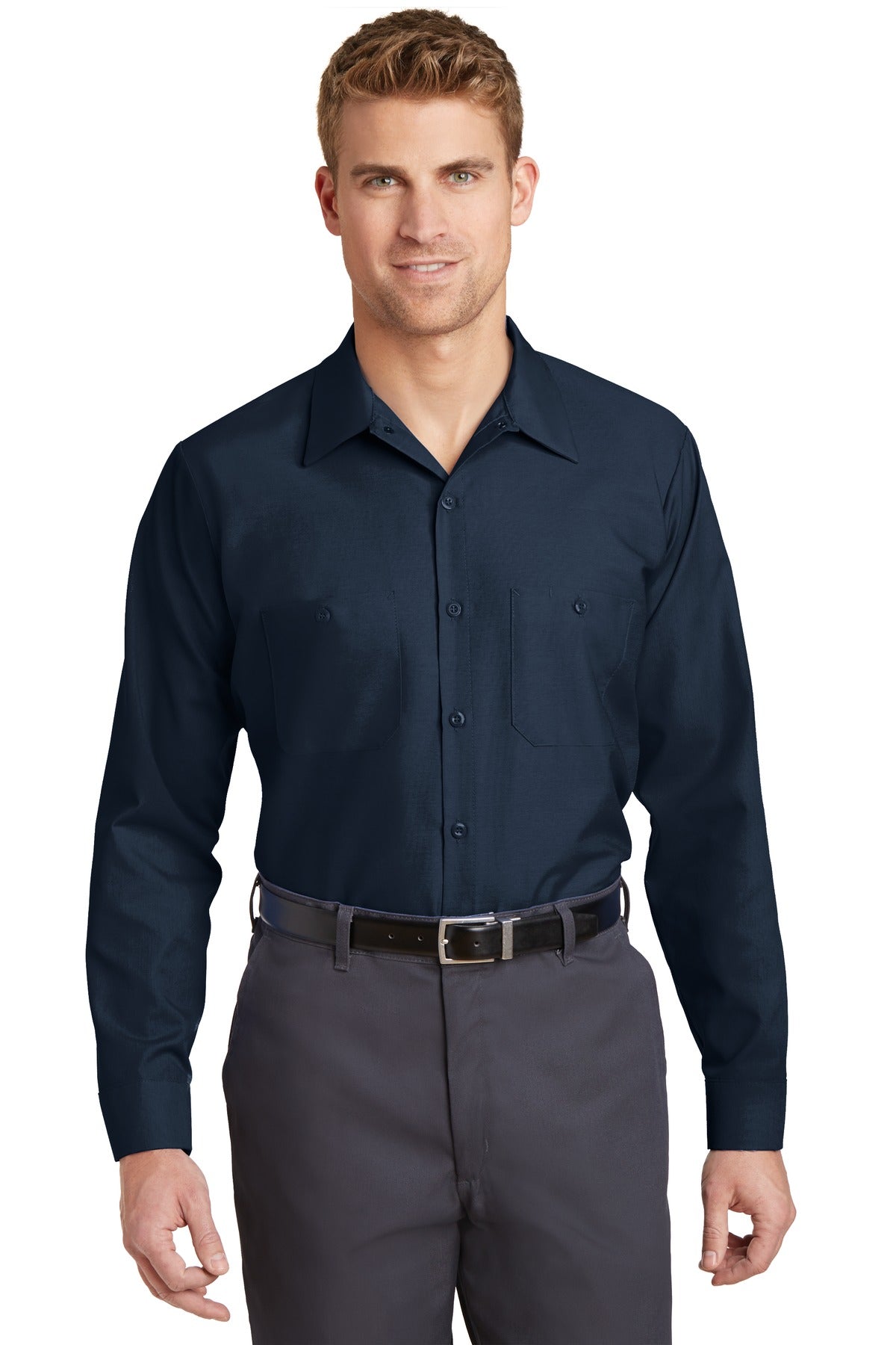 Red Kap® Long Size  Long Sleeve Industrial Work Shirt. SP14LONG