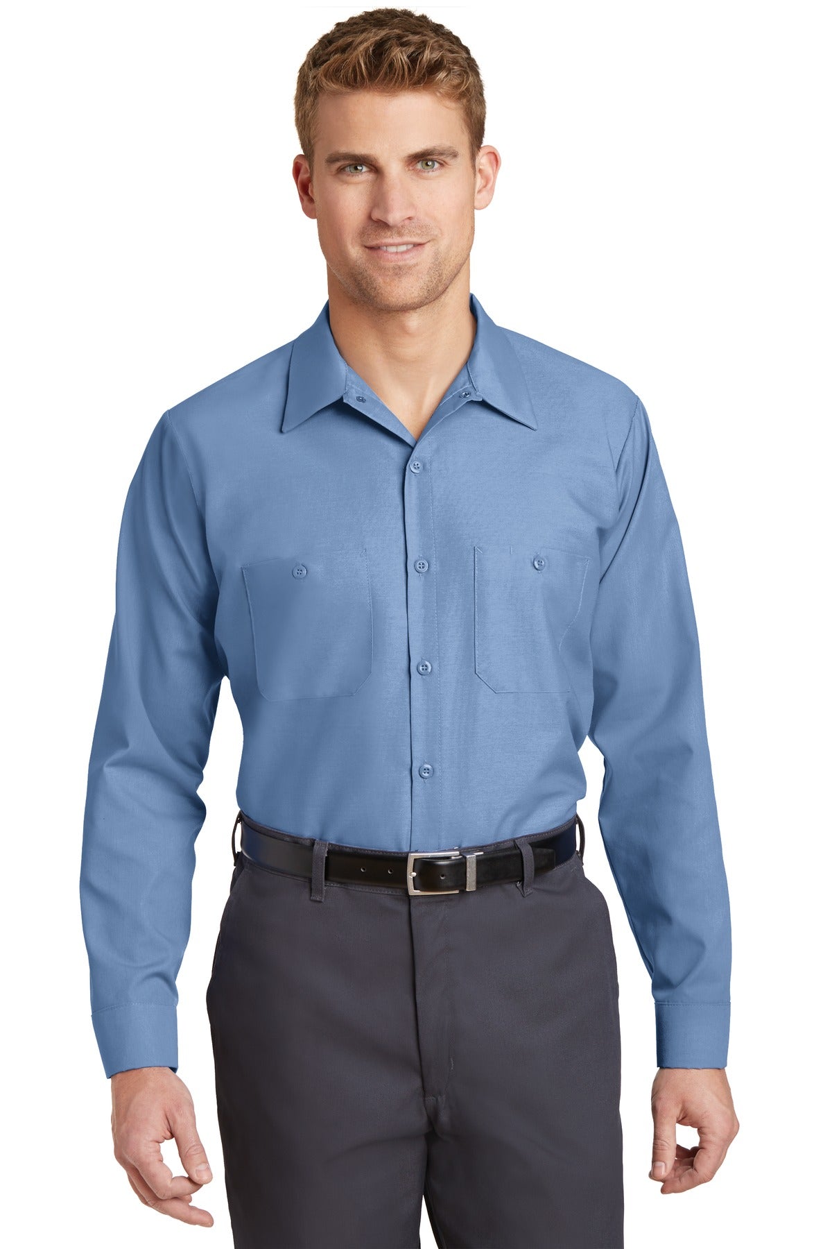 Red Kap® Long Size  Long Sleeve Industrial Work Shirt. SP14LONG