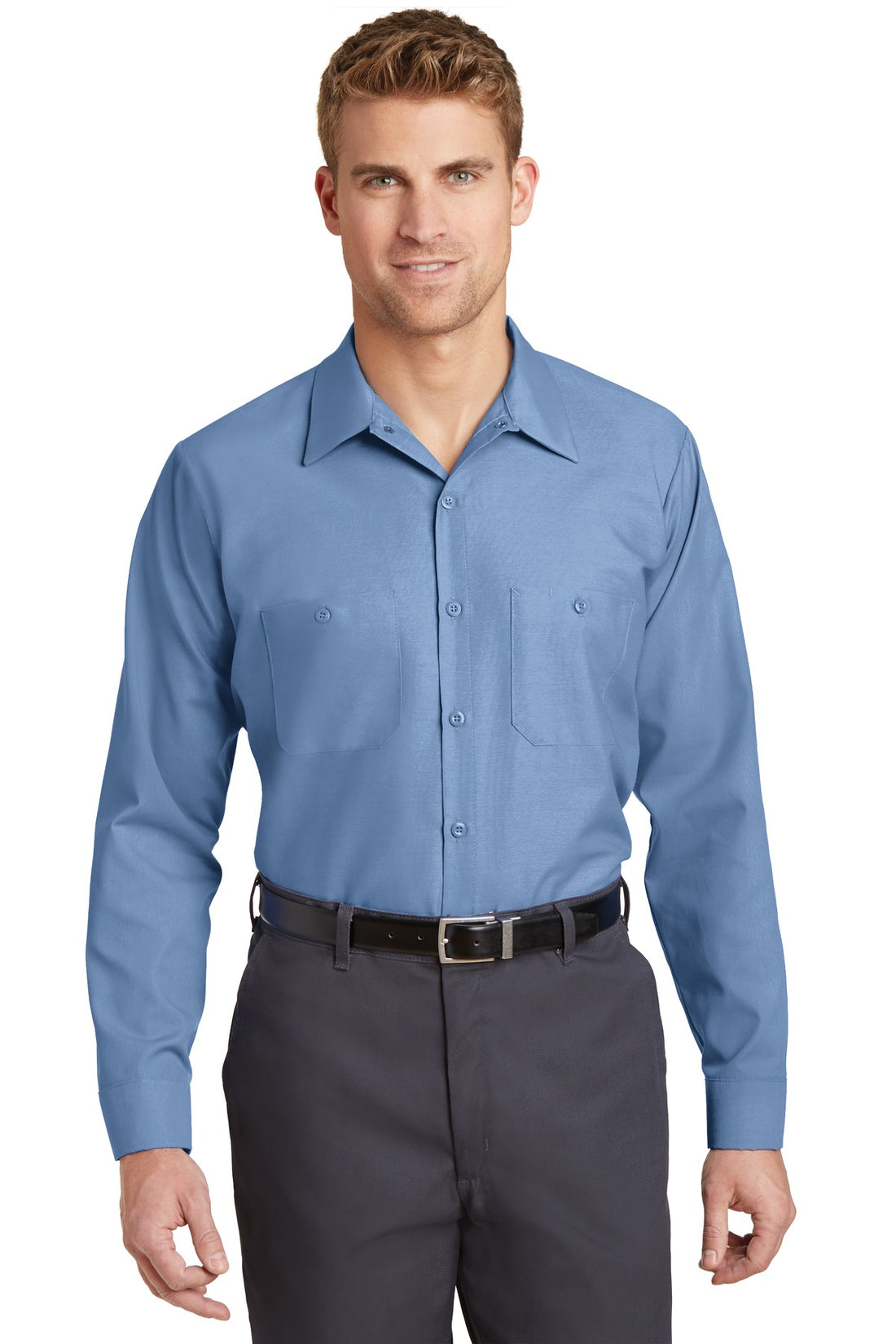 Red Kap® Long Size  Long Sleeve Industrial Work Shirt. SP14LONG