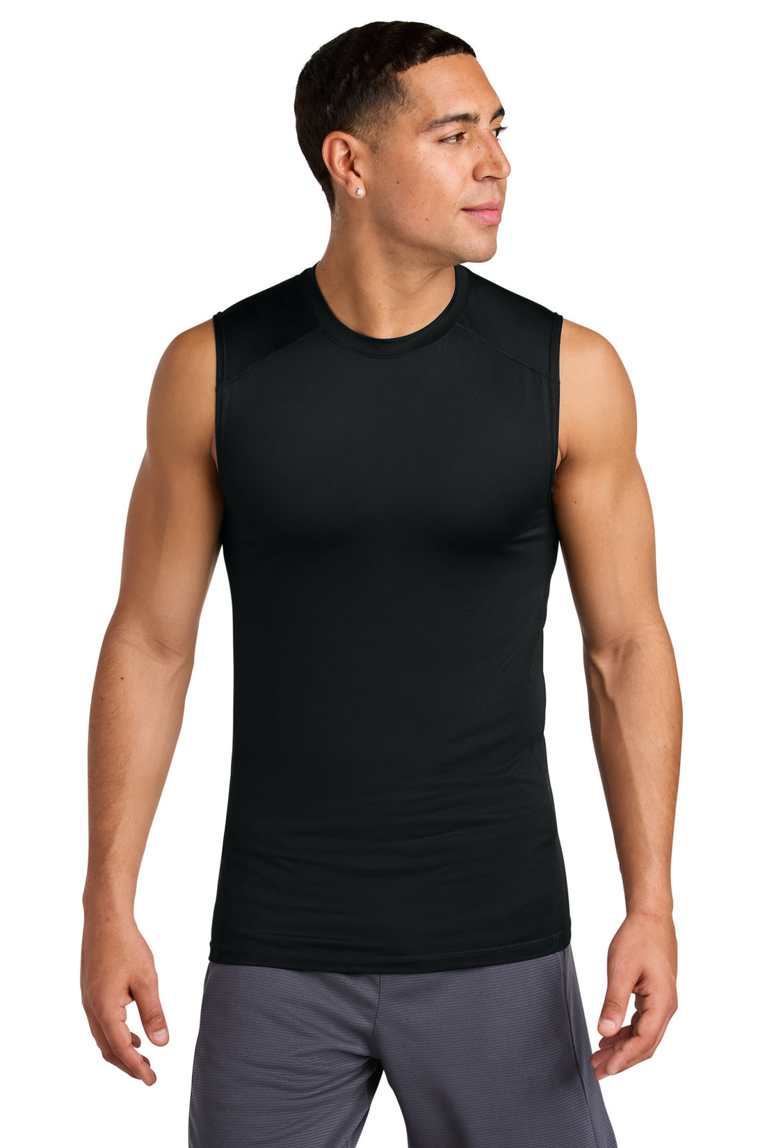 Sport-Tek® PosiCharge® Compression Sleeveless Tee ST121SL - Black - 2XL