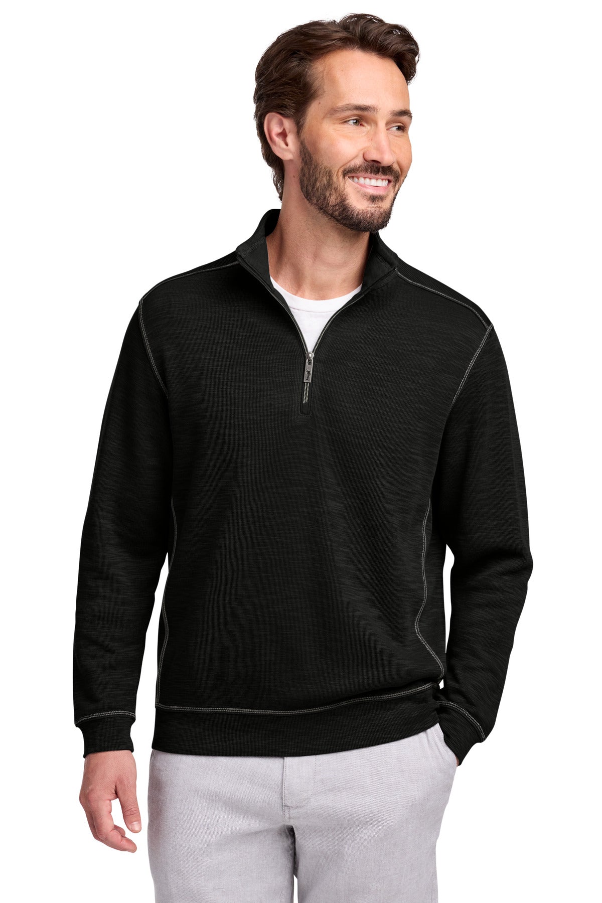 Tommy Bahama® Tobago Bay 1/2-Zip ST226342TB - Black - 2XL