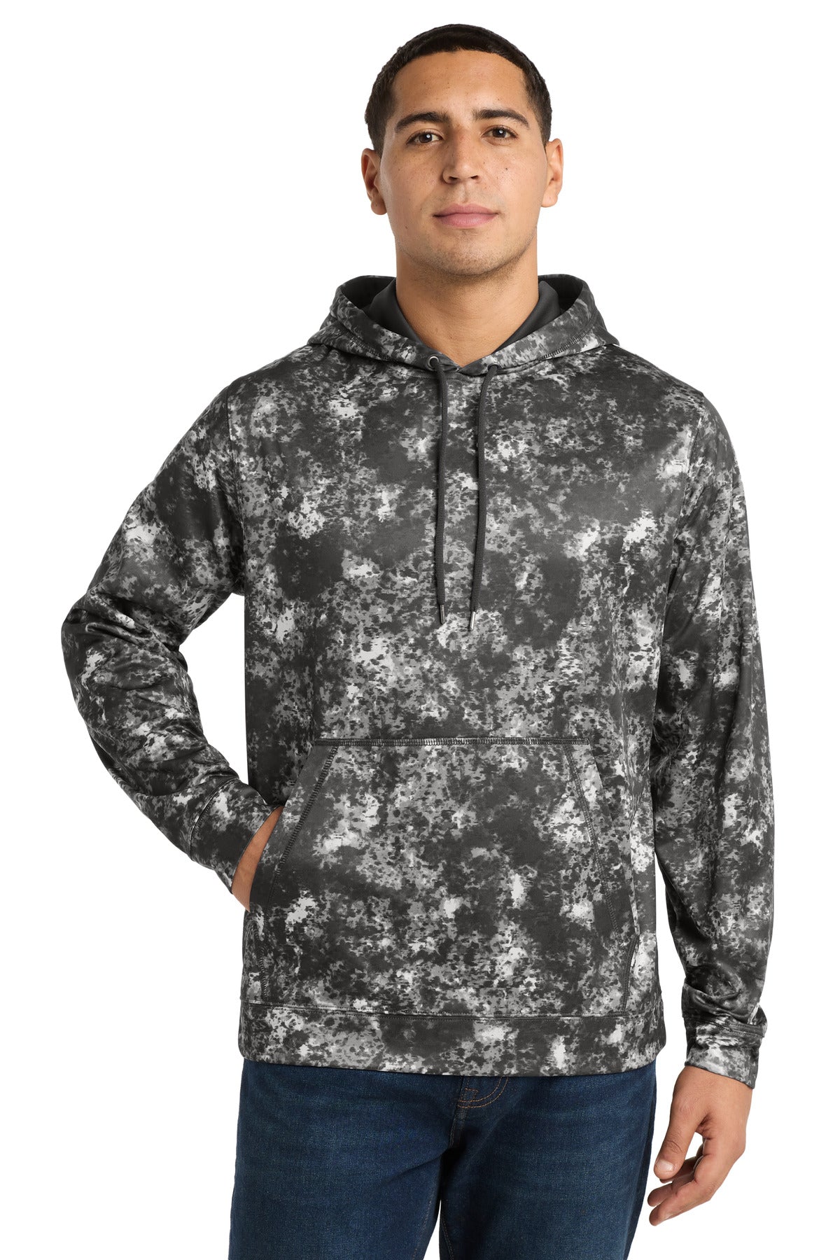 Sport-Tek® Sport-Wick® Mineral Freeze Fleece Hooded Pullover. ST230 - Black - 2XL