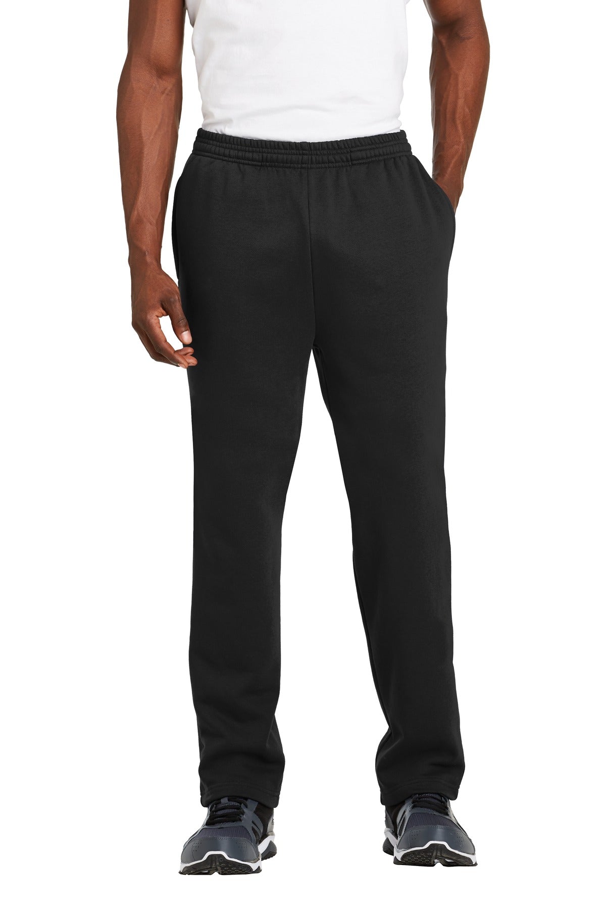 Sport-Tek® Open Bottom Sweatpant. ST257 - Black - 2XL