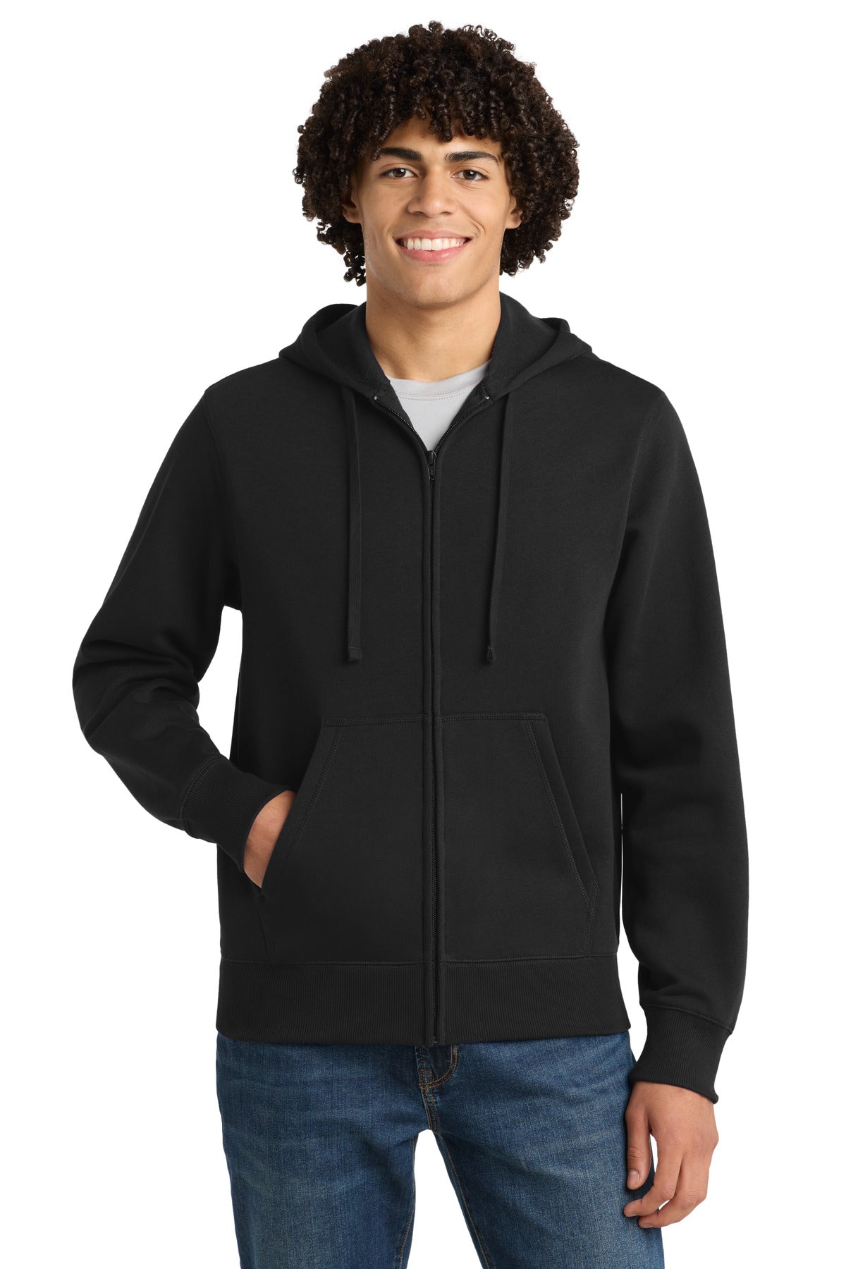 Sport-Tek® Full-Zip Hooded Sweatshirt. ST258 - Black - 2XL