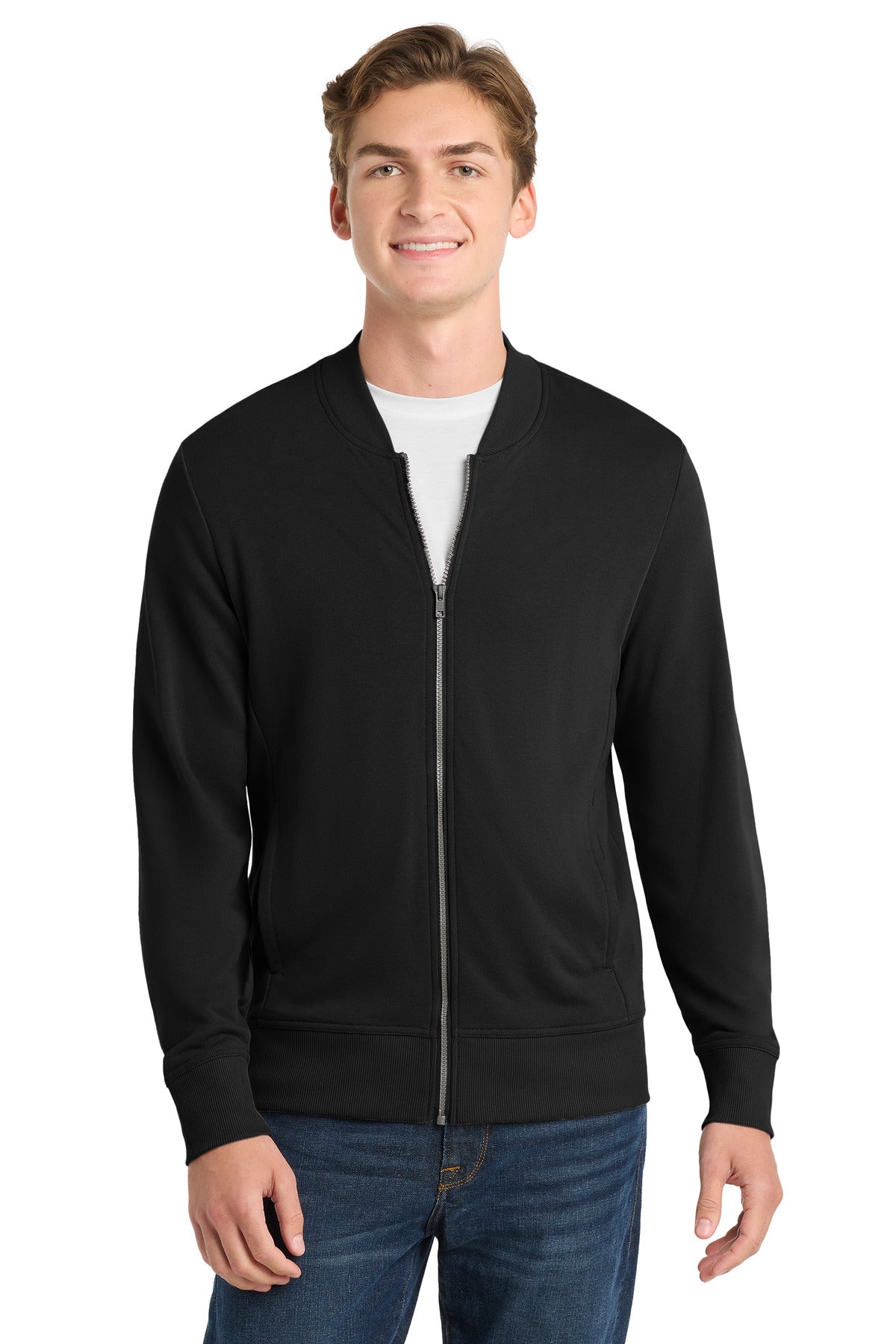 Sport-Tek ® Lightweight French Terry Bomber. ST274 - Black - 2XL