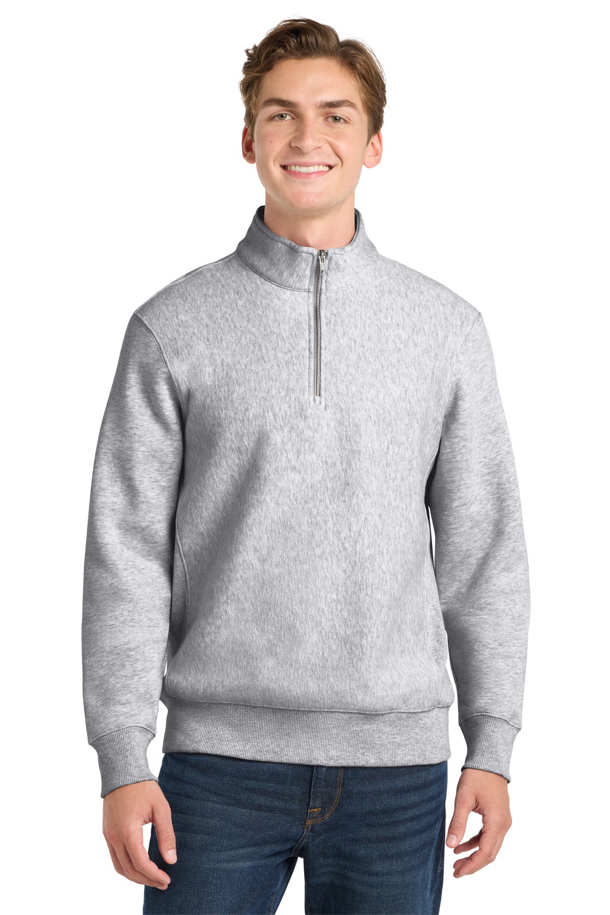 Sport-Tek® Super Heavyweight 1/4-Zip Pullover Sweatshirt. ST283 - Athletic Heather - 2XL