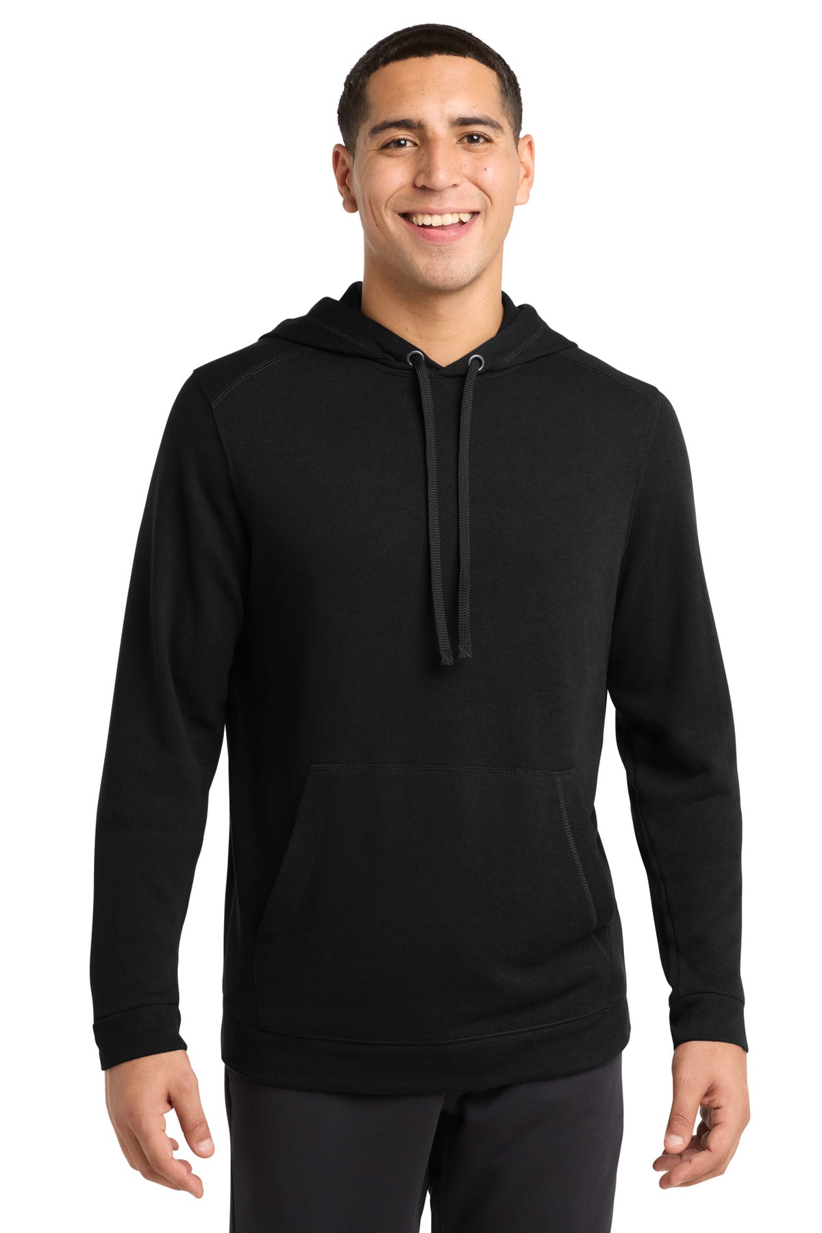 Sport-Tek ® PosiCharge ® Tri-Blend Wicking Fleece Hooded Pullover. ST296 - Black Triad Solid - 2XL