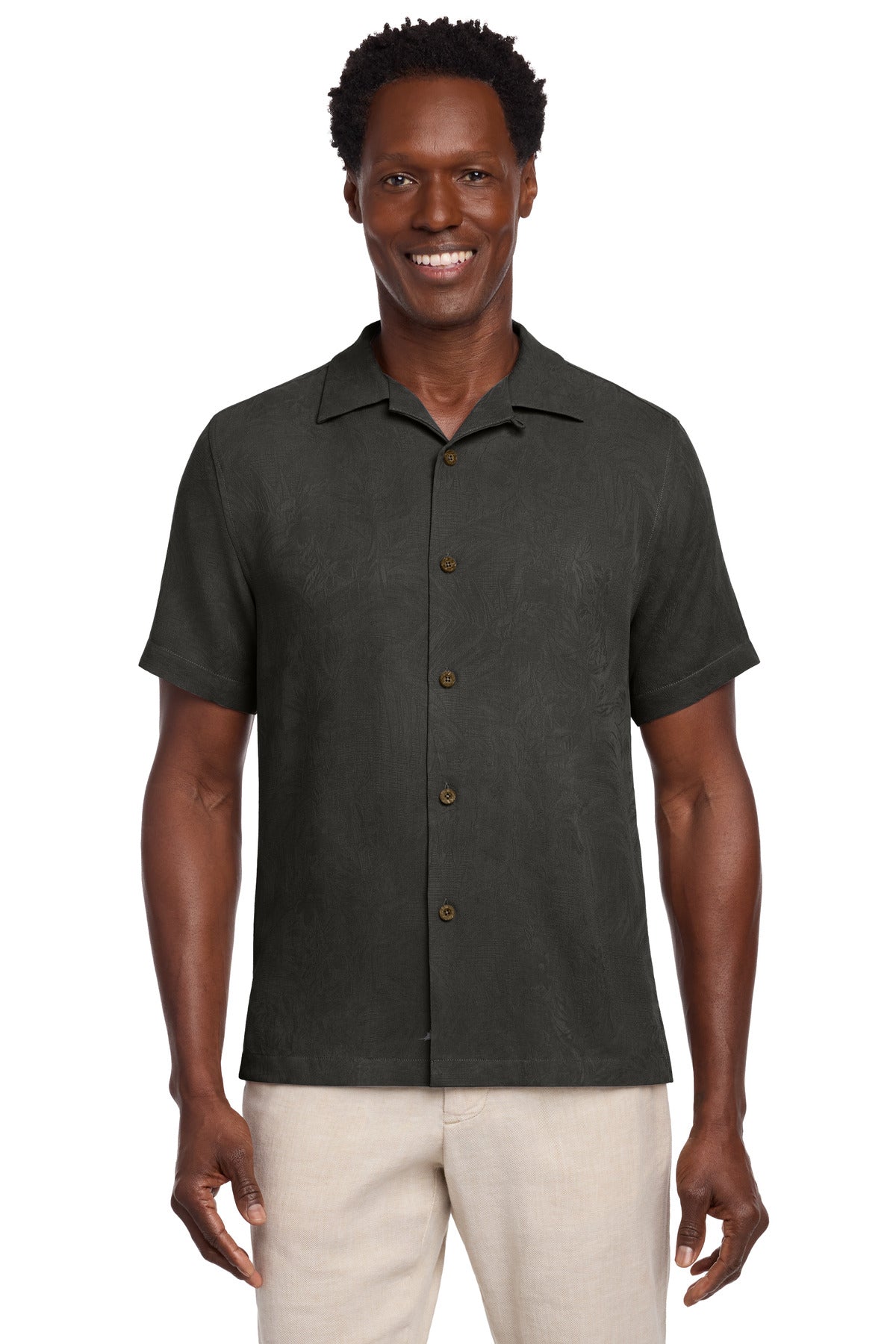 Tommy Bahama® Tropic Isles Short Sleeve Shirt ST325384TB - Black - 2XL