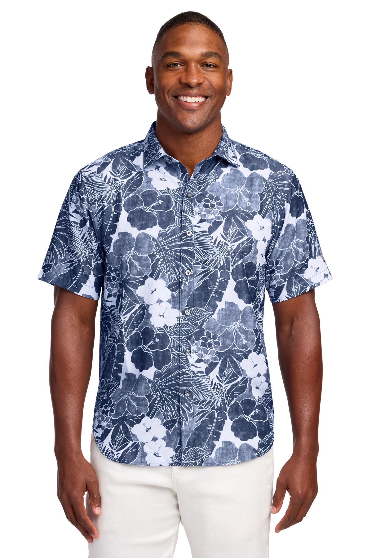 Tommy Bahama® Coconut Point Playa Flora Short Sleeve Shirt ST325929TB - Blue Note - 2XL