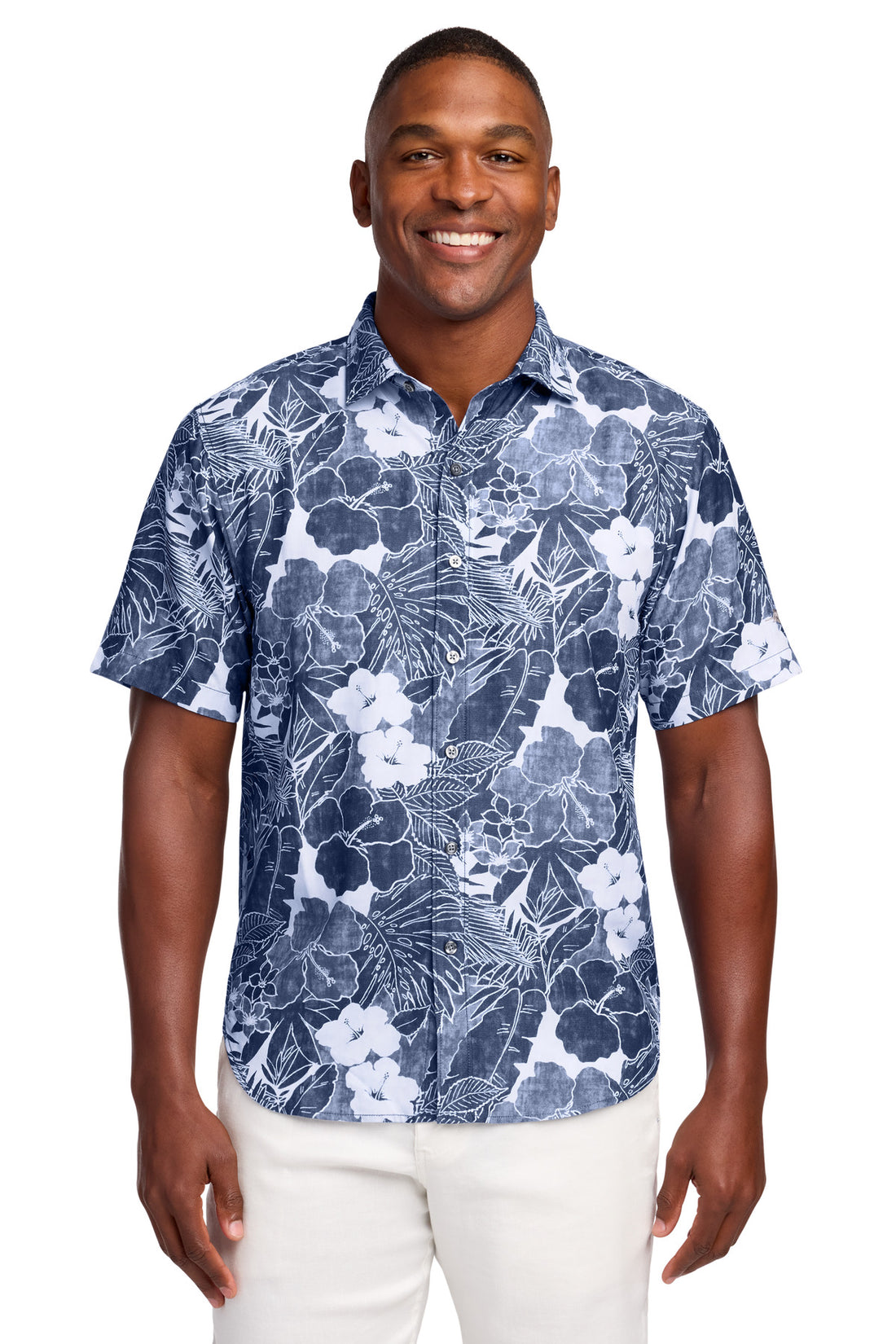 Tommy Bahama® Coconut Point Playa Flora Short Sleeve Shirt ST325929TB - Blue Note - 2XL