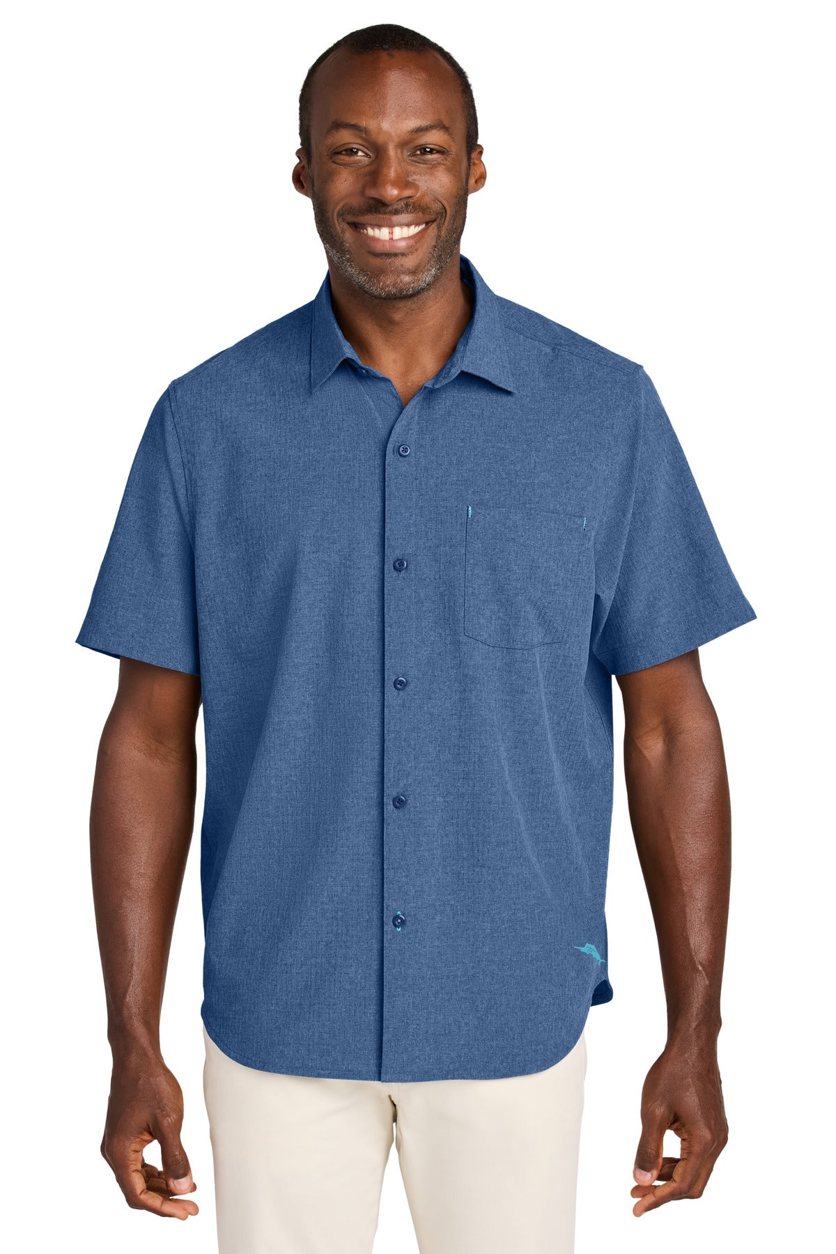 Tommy Bahama® Sandy Point Short Sleeve Shirt ST326815TB - Classic Blue - 2XL
