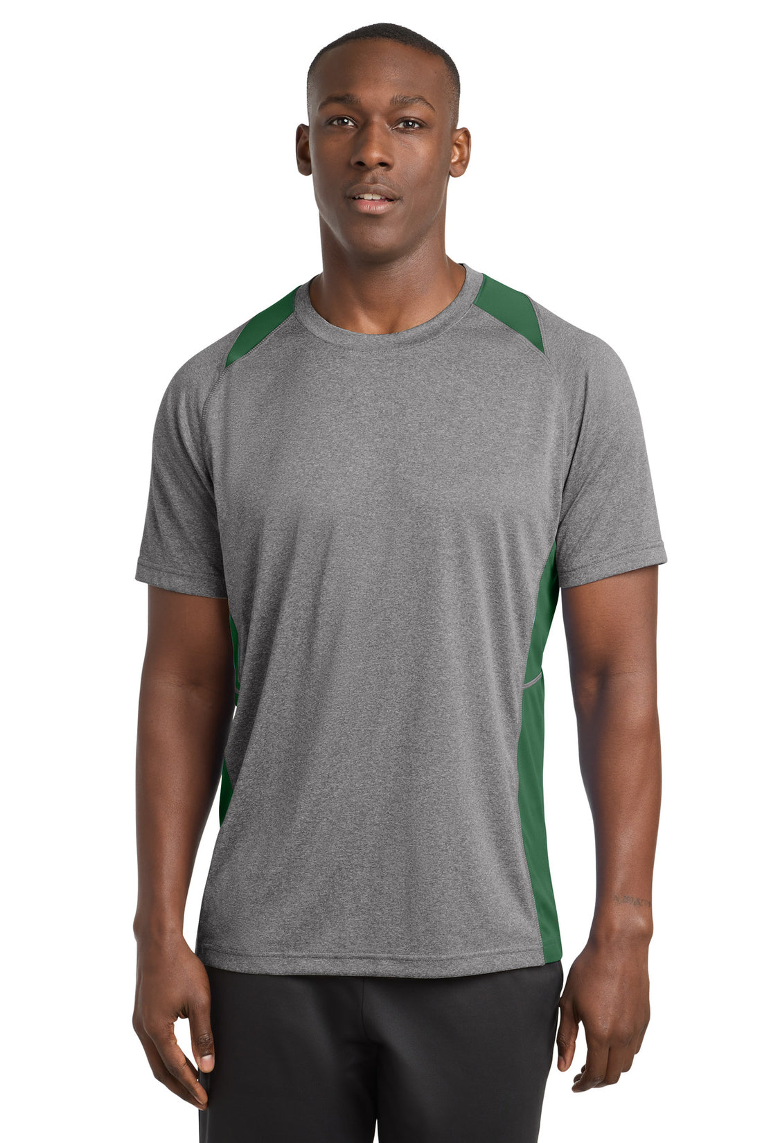 Sport-Tek® Heather Colorblock Contender Tee. ST361