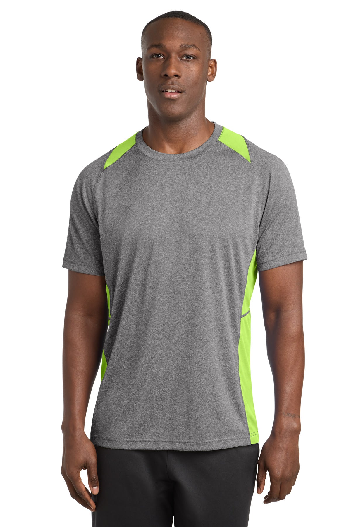 Sport-Tek® Heather Colorblock Contender Tee. ST361