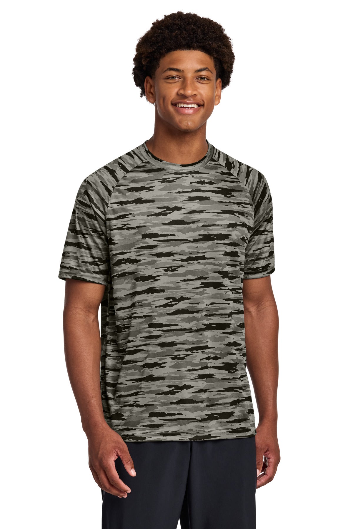 Sport-Tek® Drift Camo Tee ST375 - Black - 2XL