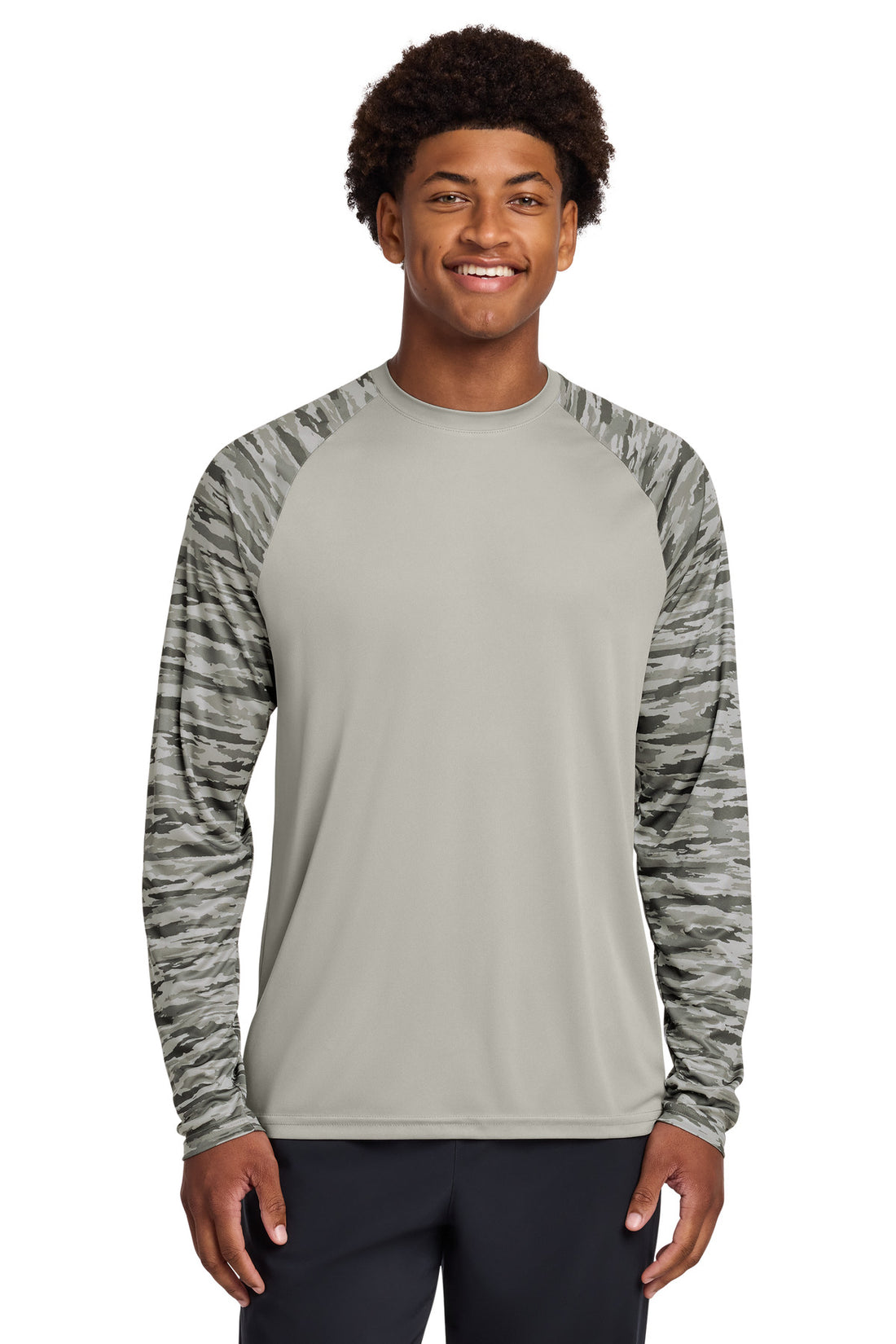 Sport-Tek® Drift Camo Colorblock Long Sleeve Tee ST376LS