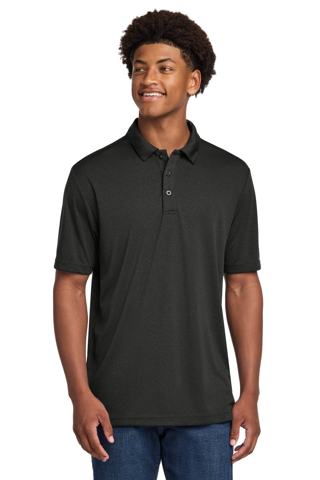 Sport-Tek ® Endeavor Polo. ST467 - Black Heather - 2XL