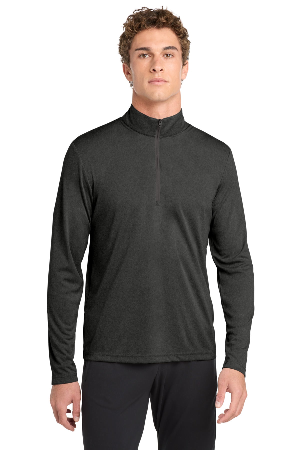 Sport-Tek ® Endeavor 1/2-Zip Pullover. ST469 - Black Heather - 2XL
