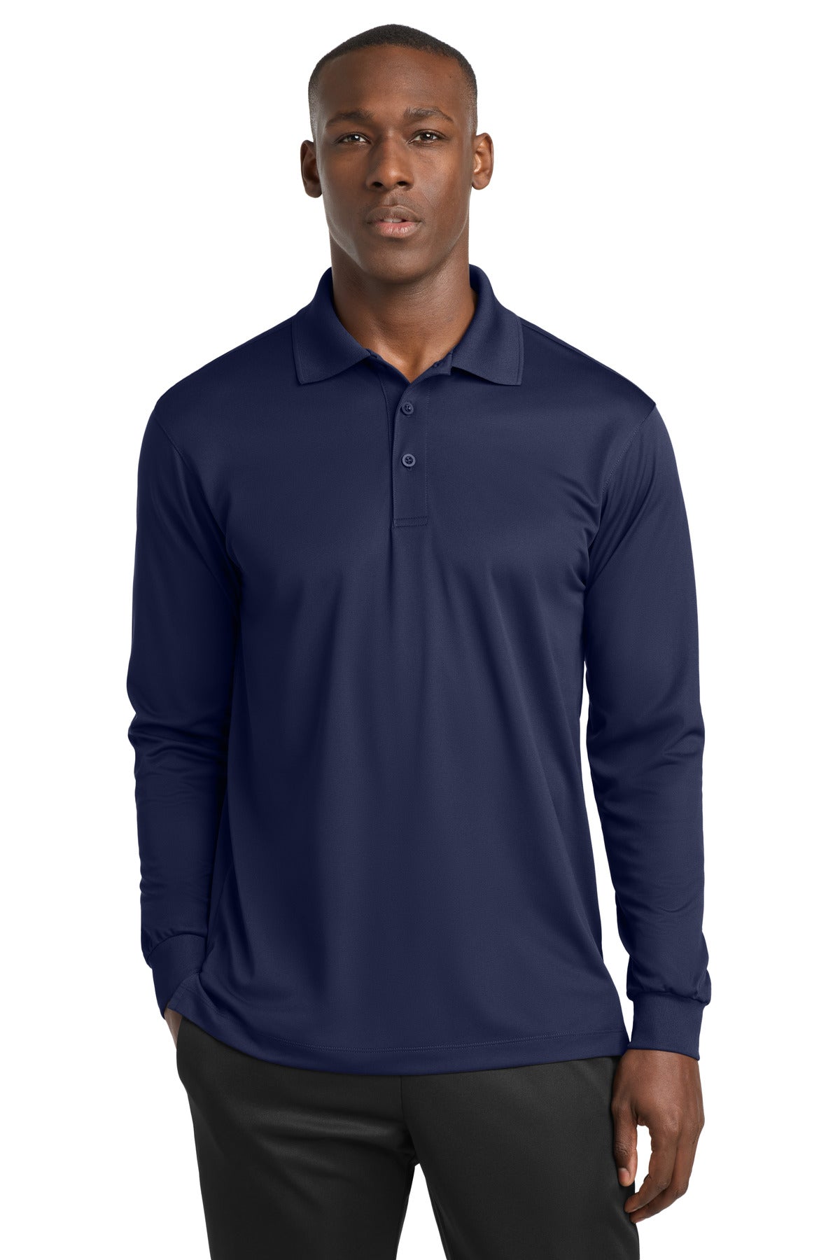Sport-Tek® Long Sleeve Micropique Sport-Wick® Polo. ST657