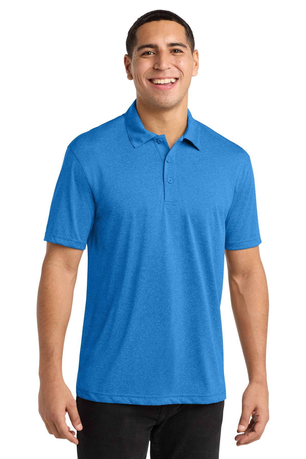 Sport-Tek® Heather Contender Polo. ST660 - Blue Wake Heather - 2XL