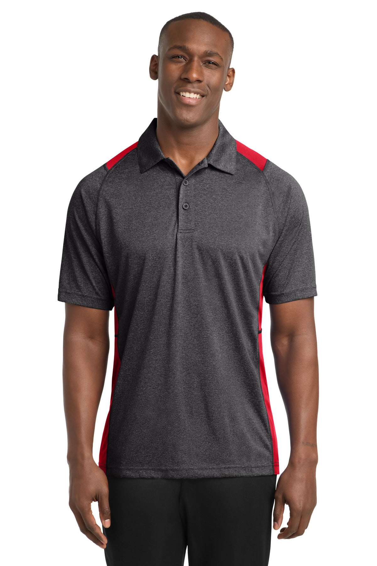 Sport-Tek® Heather Colorblock Contender Polo. ST665