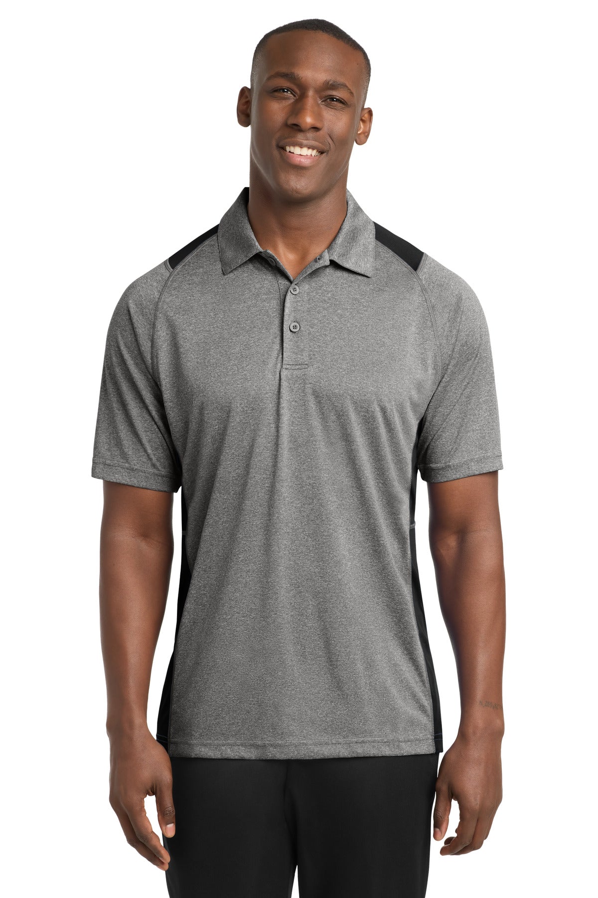 Sport-Tek® Heather Colorblock Contender Polo. ST665