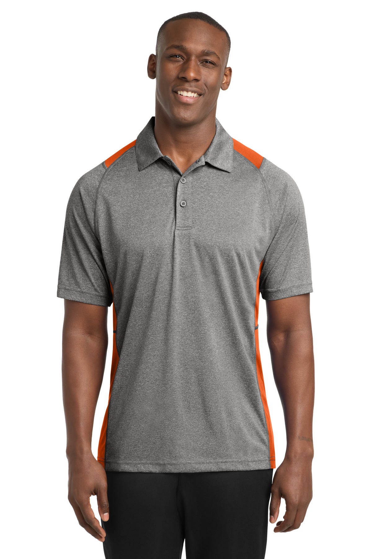 Sport-Tek® Heather Colorblock Contender Polo. ST665