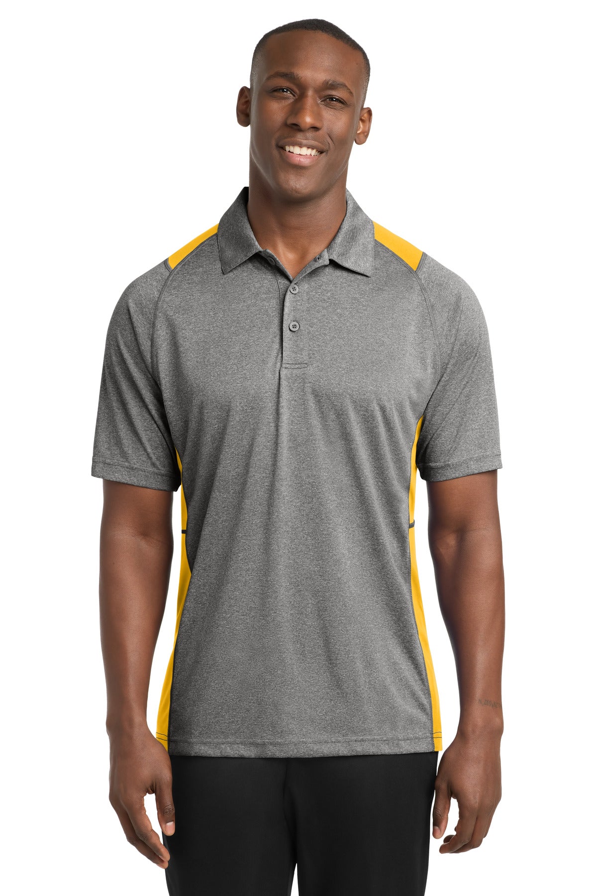 Sport-Tek® Heather Colorblock Contender Polo. ST665