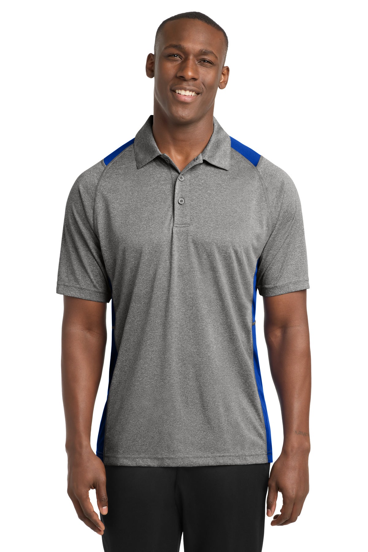 Sport-Tek® Heather Colorblock Contender Polo. ST665