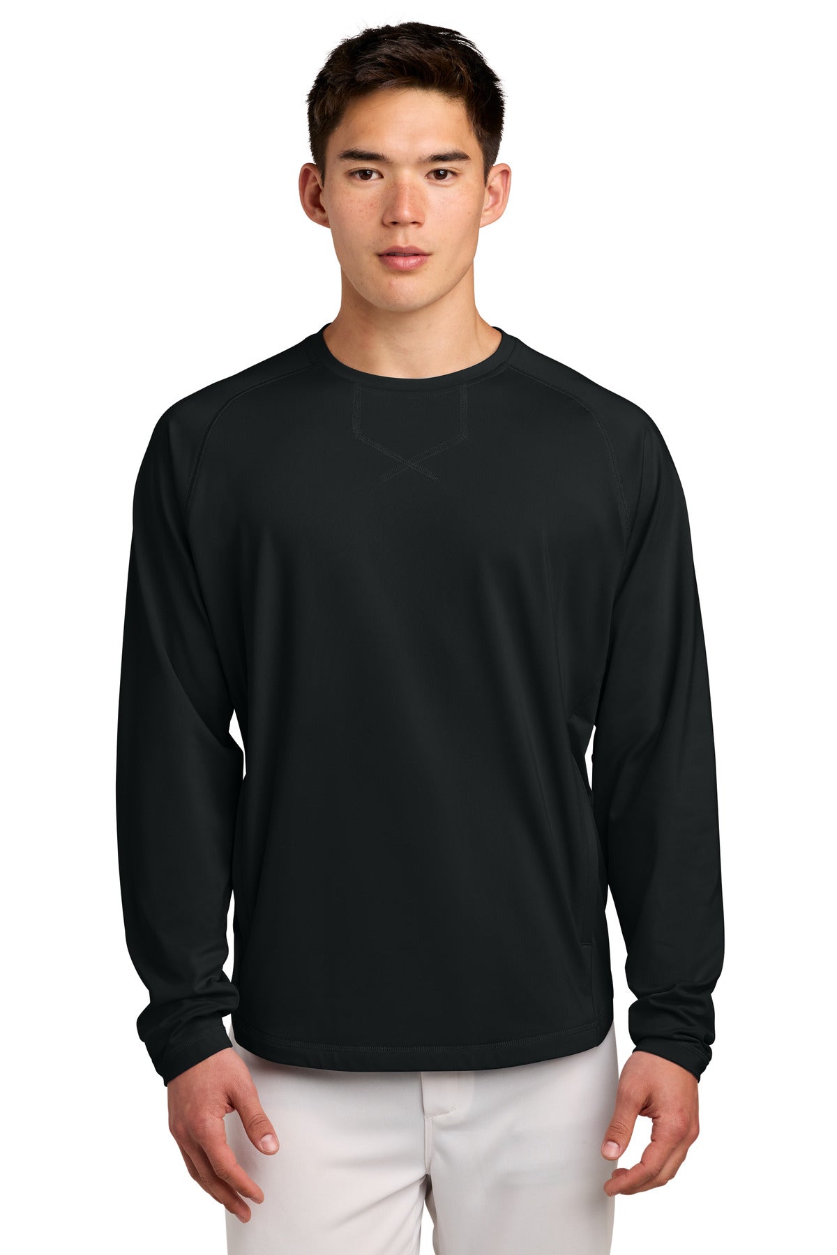 Sport-Tek® Sport-Wick® Stretch Pocketed Crewneck ST859 - Black - 2XL