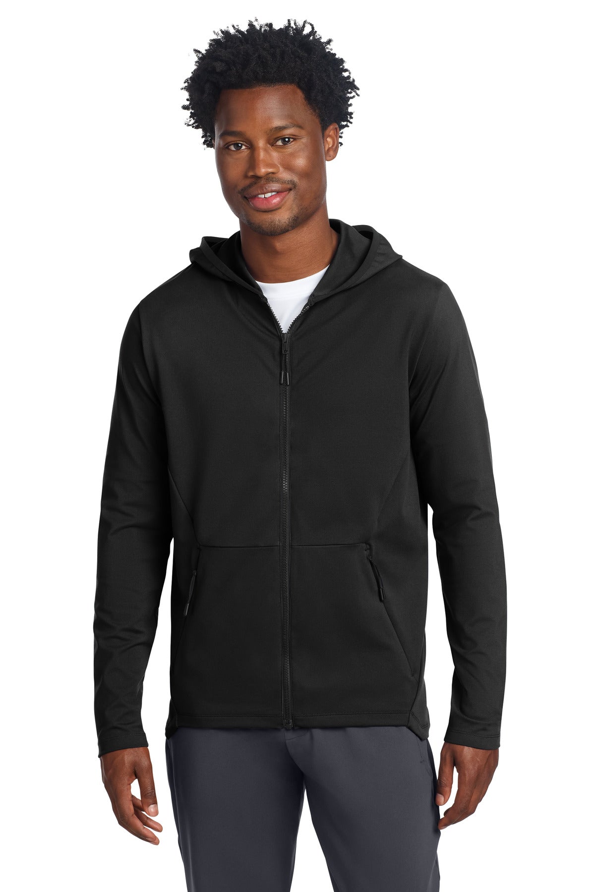 Sport-Tek® Circuit Hooded Full-Zip ST870 - Deep Black - 2XL