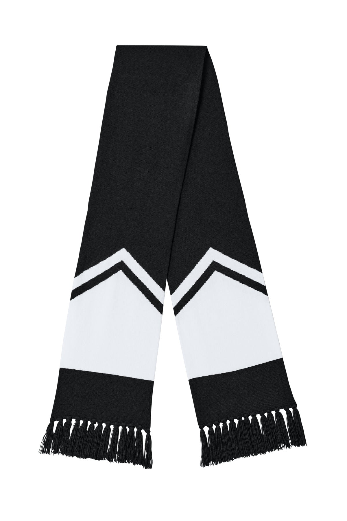 Sport-Tek® Gameday Scarf STA06 - Black/ White - OSFA