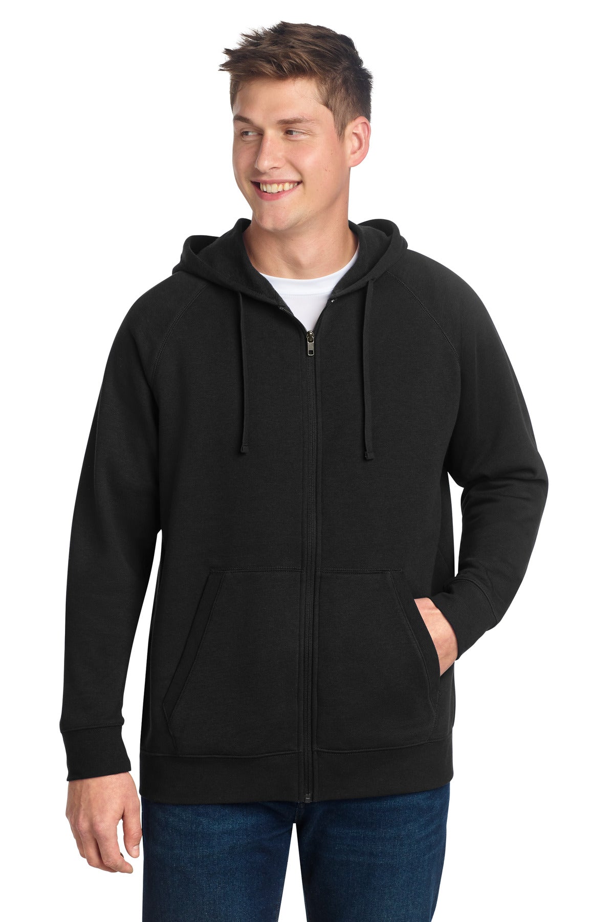 Sport-Tek® Drive Fleece Hooded Full-Zip STF201 - Black - 2XL
