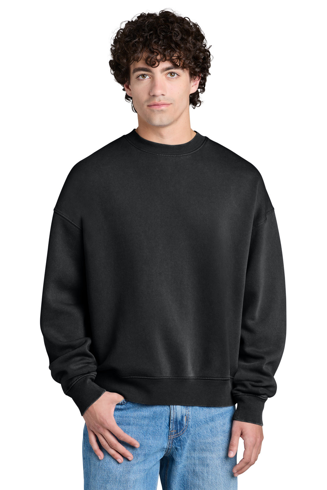 Stanley/Stella® Unisex Easer Vintage Crewneck Sweatshirt SXU043 - G. Dyed Black Rock - 2XL