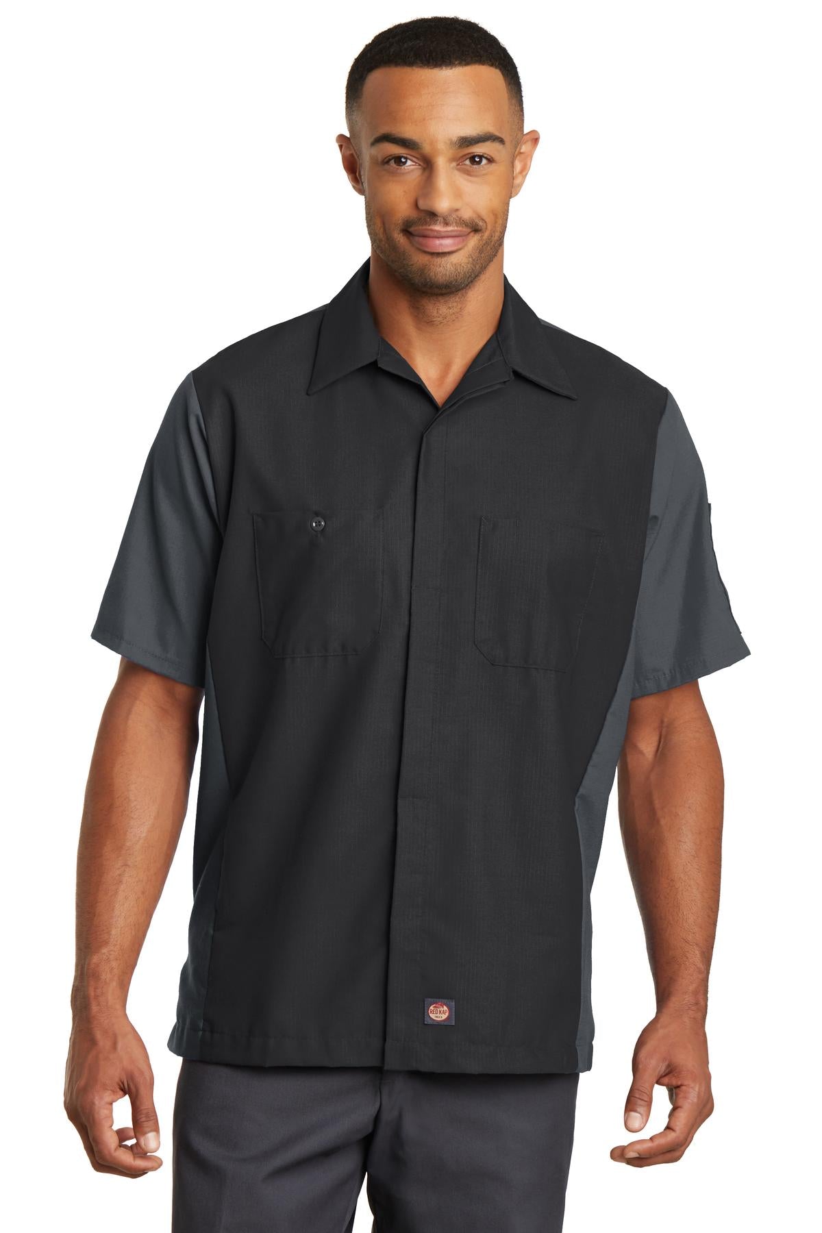 Red Kap® Short Sleeve Ripstop Crew Shirt. SY20 - Black/ Charcoal - 2XL