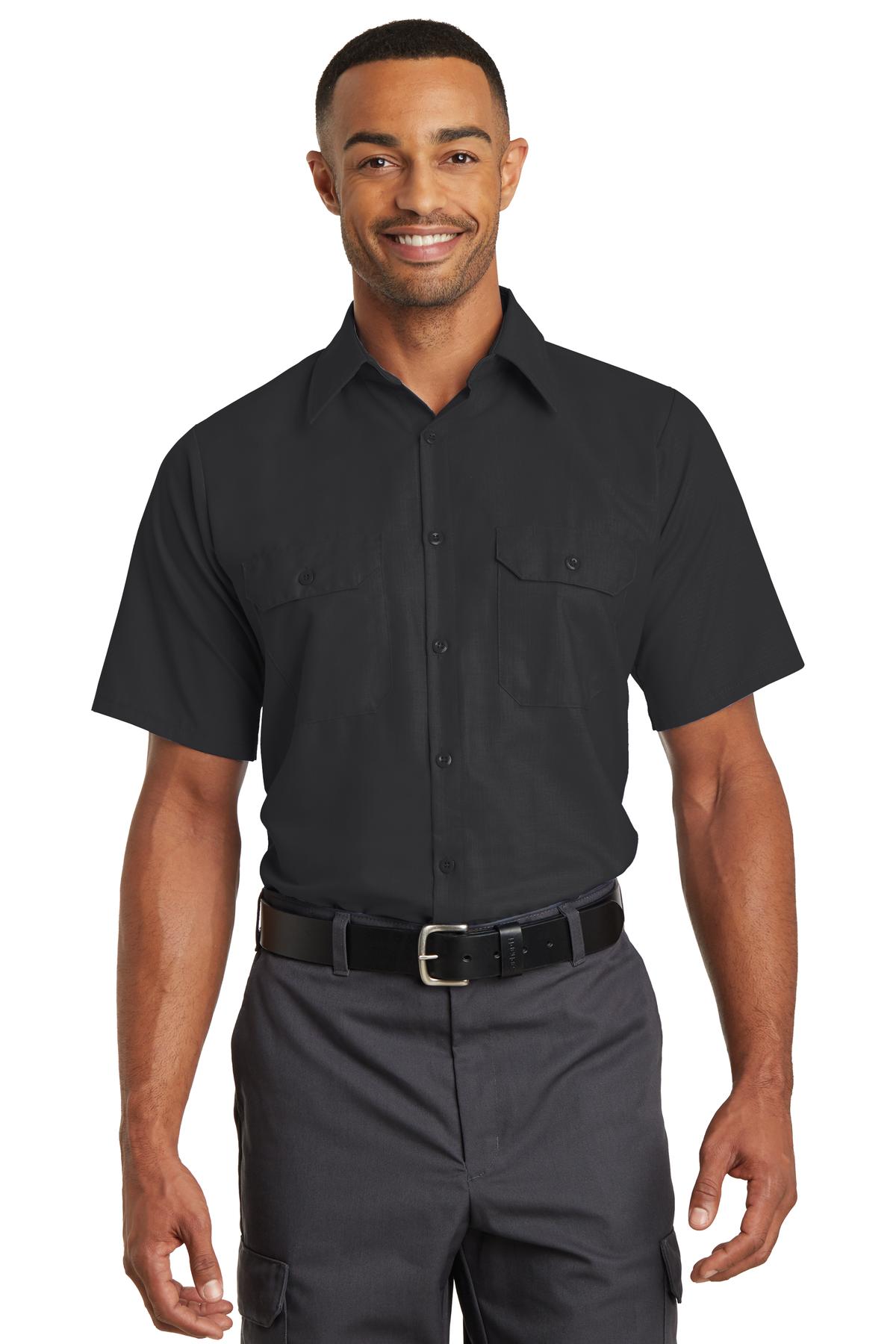 Red Kap® Short Sleeve Solid Ripstop Shirt. SY60 - Black - 2XL