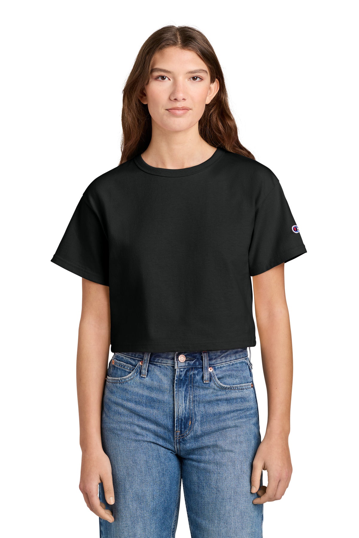Champion® Women's Cropped Heritage Tee T453W - Black - 2XL