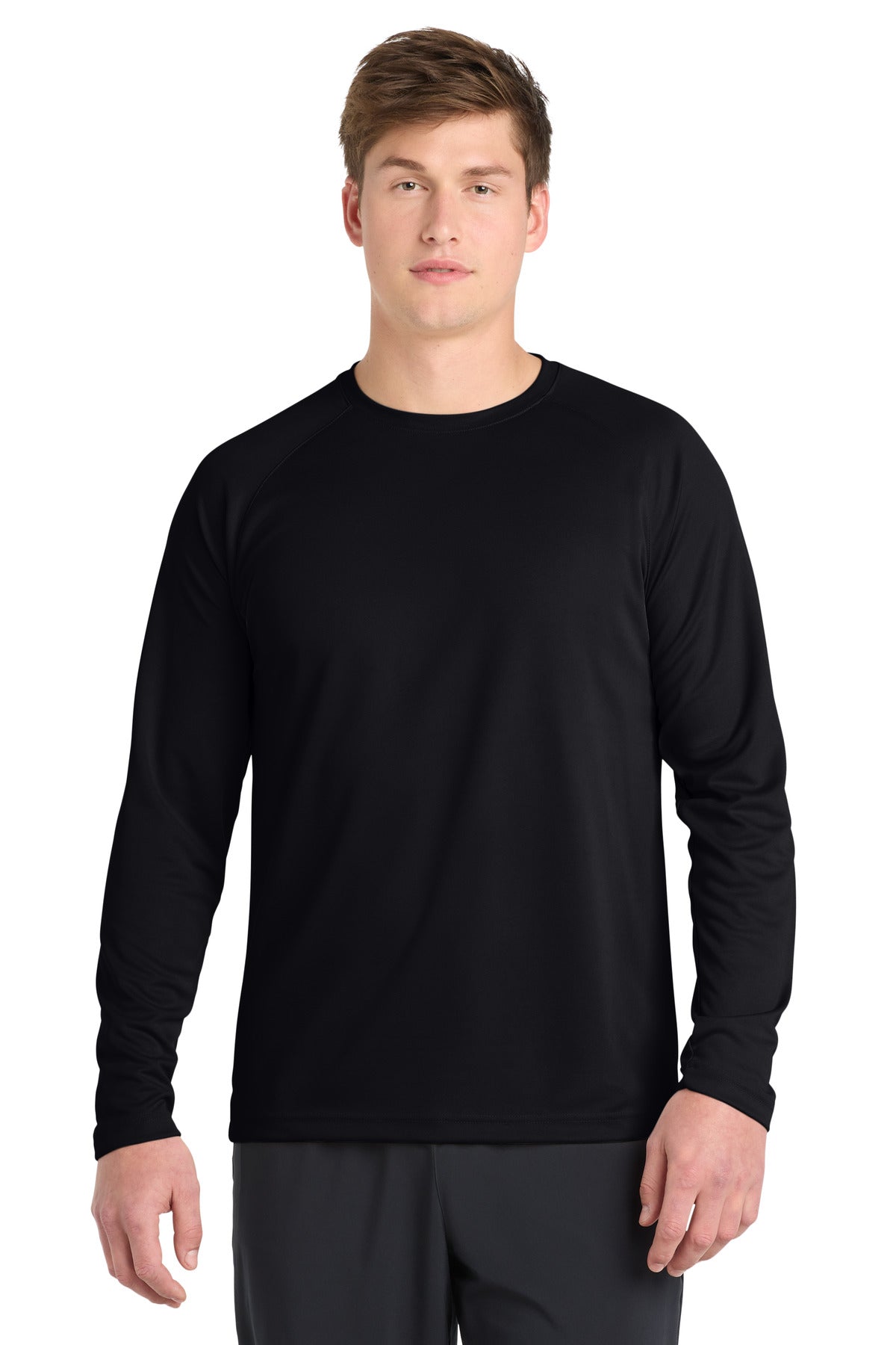 Sport-Tek® Dry Zone® Long Sleeve Raglan T-Shirt. T473LS - Black - 2XL