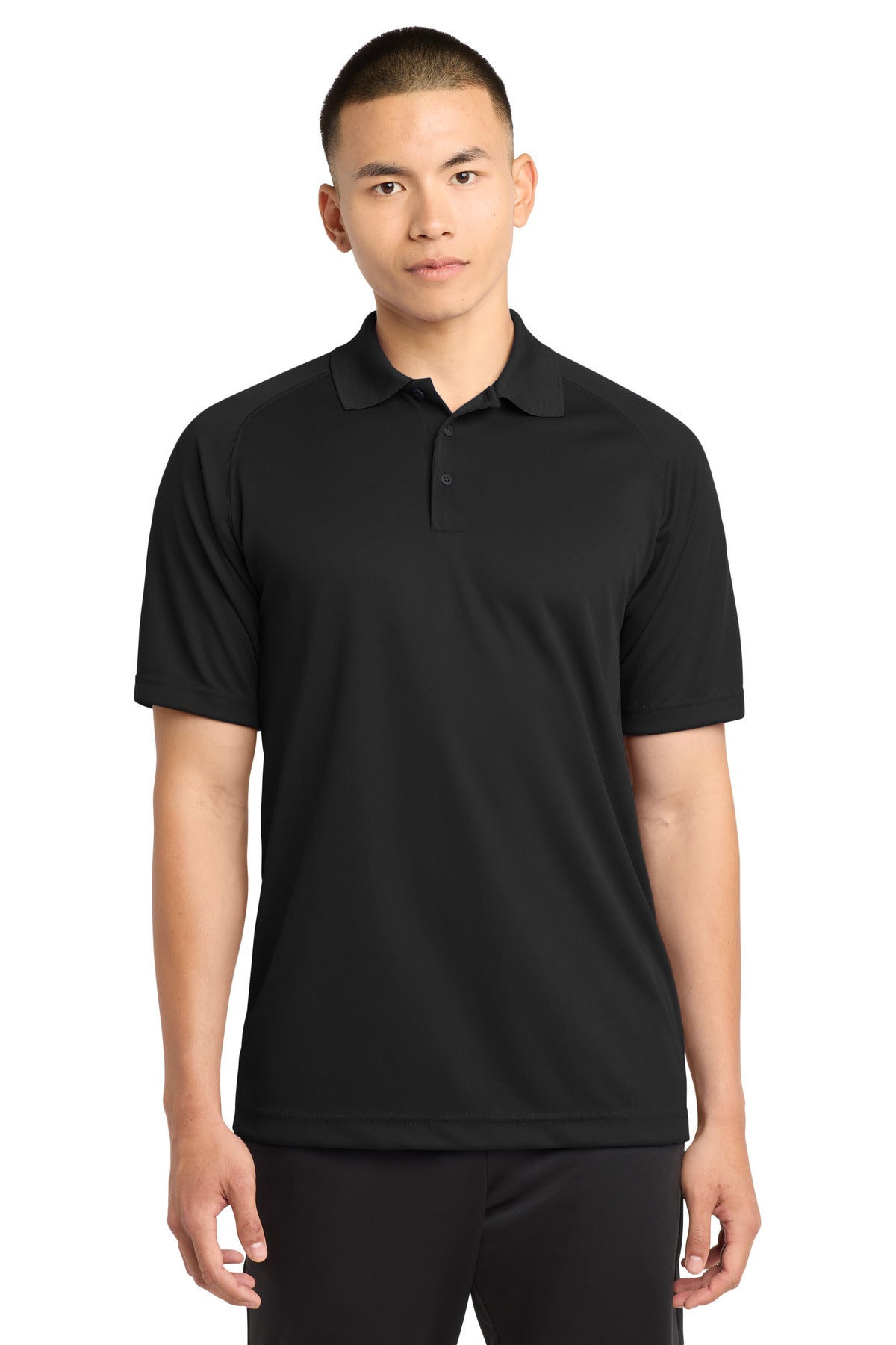 Sport-Tek® Dry Zone® Raglan Polo. T475 - Black - 2XL